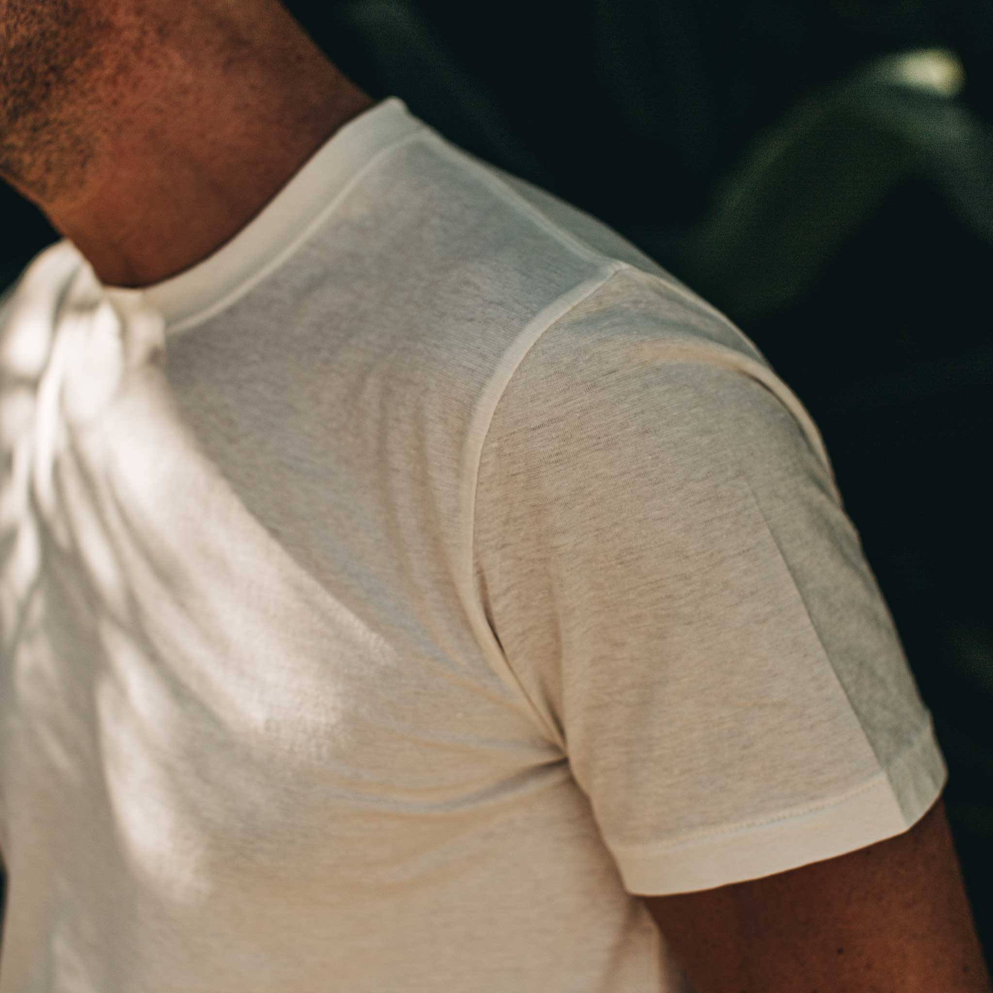 The Cotton Hemp Tee in Natural | Modern Menswear by yycbvcnbmmnbm