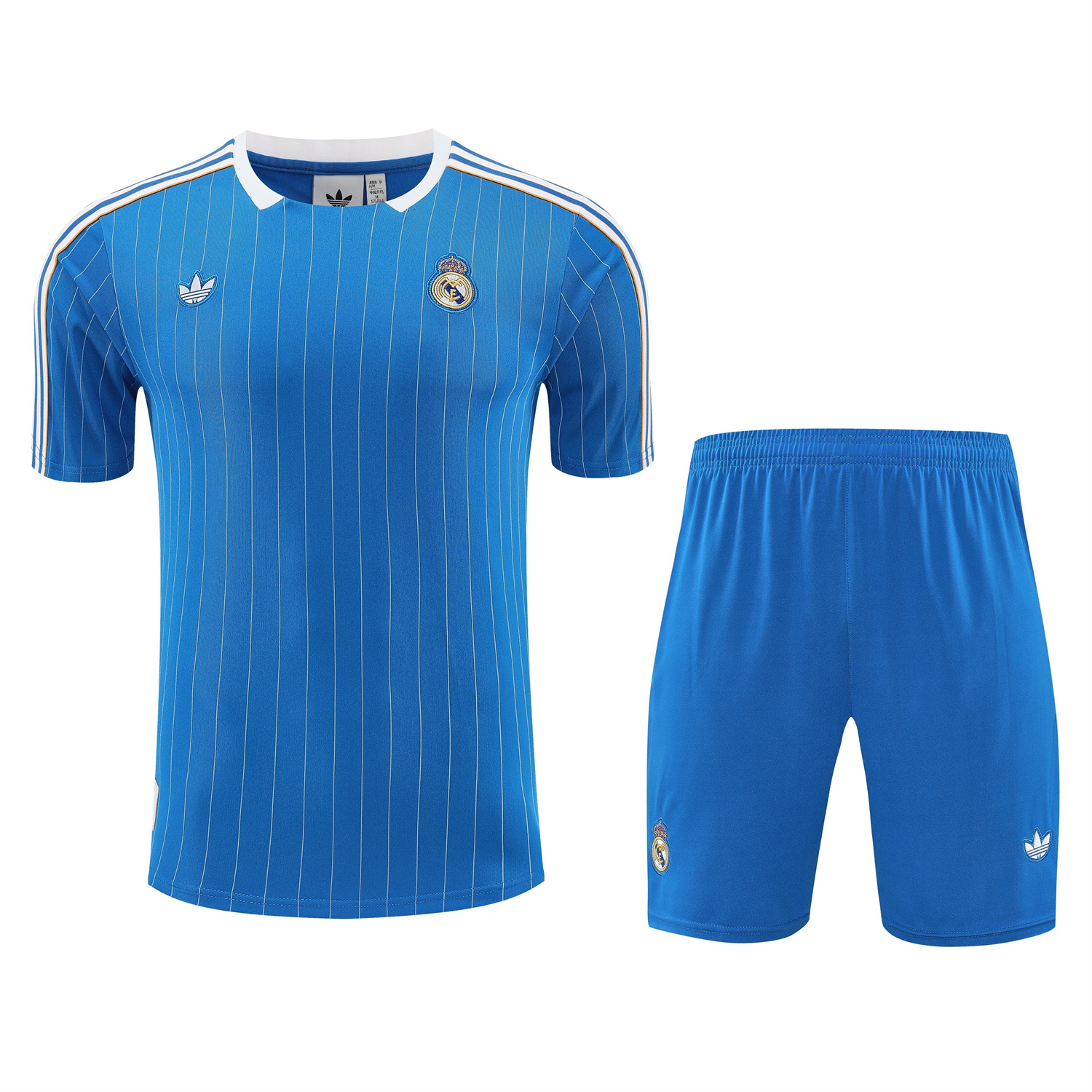 AlphaJersey-Real Madrid 25-26 Short-Sleeve Training Set - Blue Vest & Blue Shorts