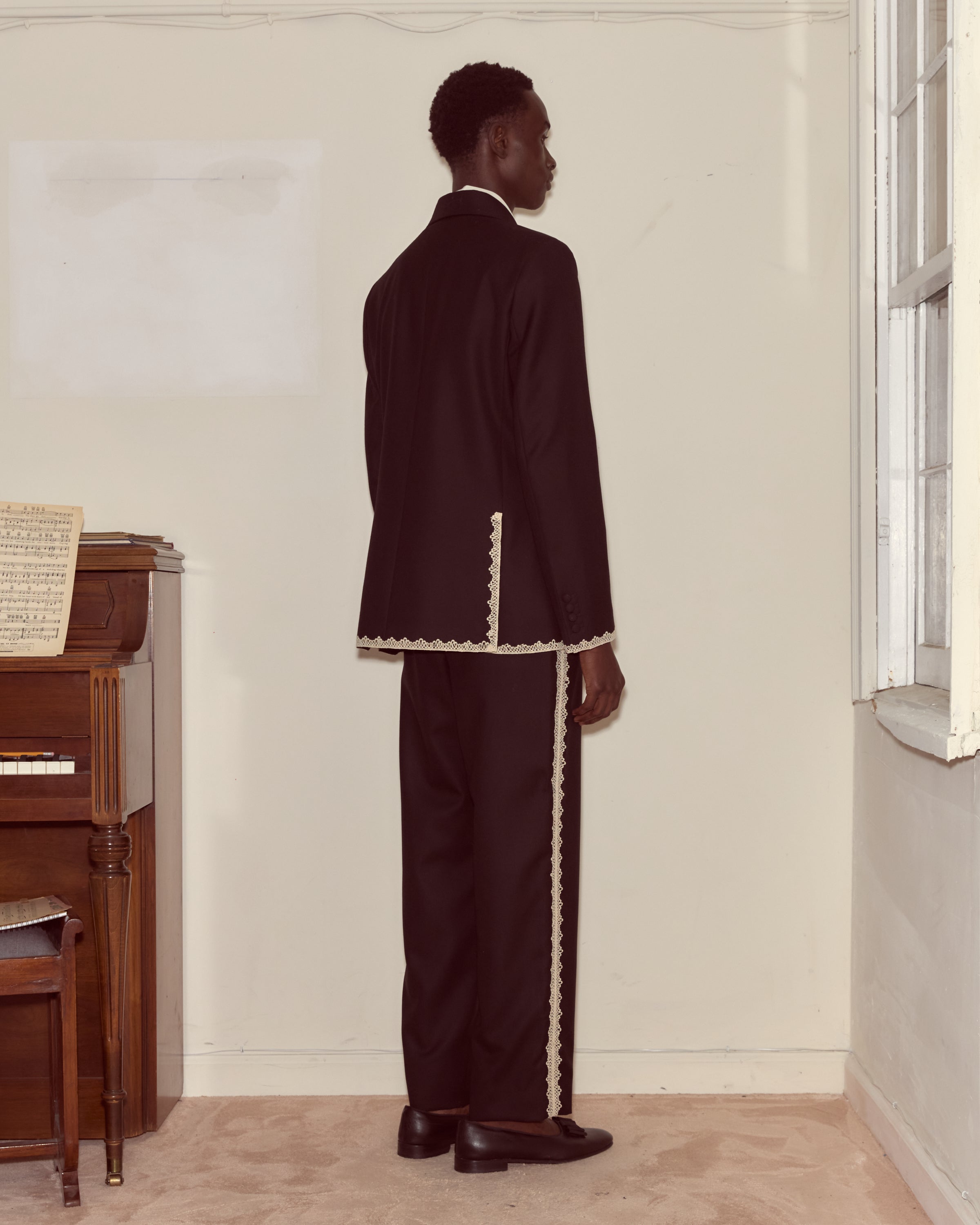 Lacework Double-Breasted Tuxedo Jacket | Modern Menswear by yycbvcnbmmnbm
