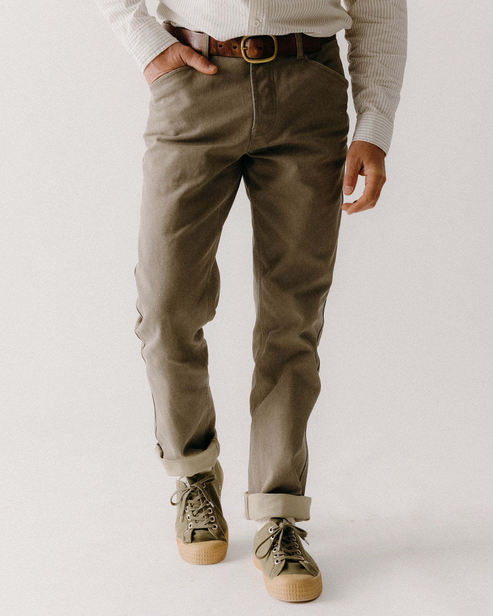 The Camp Pant in Stone Chipped Canvas | Modern Menswear by yycbvcnbmmnbm