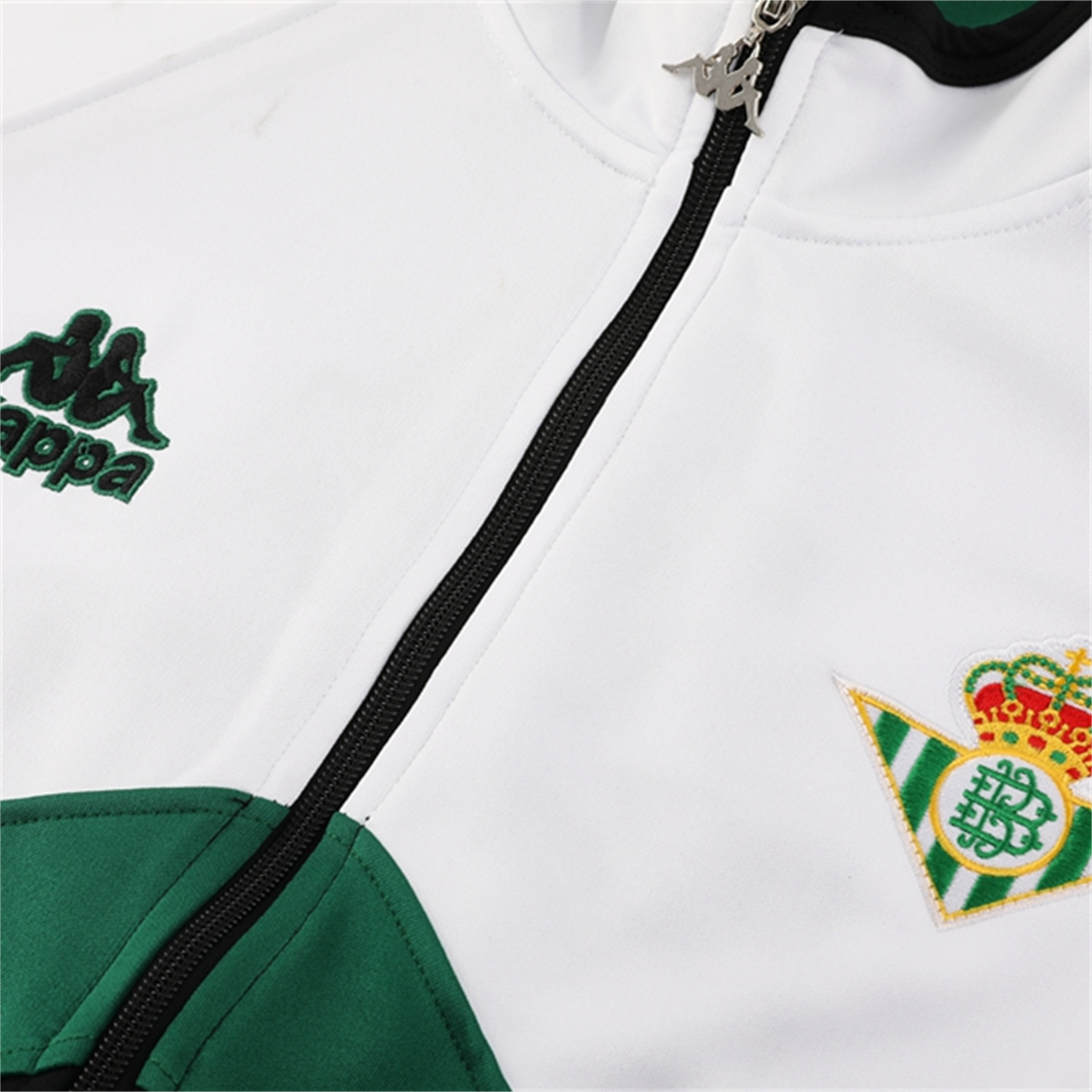 AlphaJersey-Real Betis 25-26 Jacket Training Tracksuit - Green White Black Throwback Jackets & Black Pants