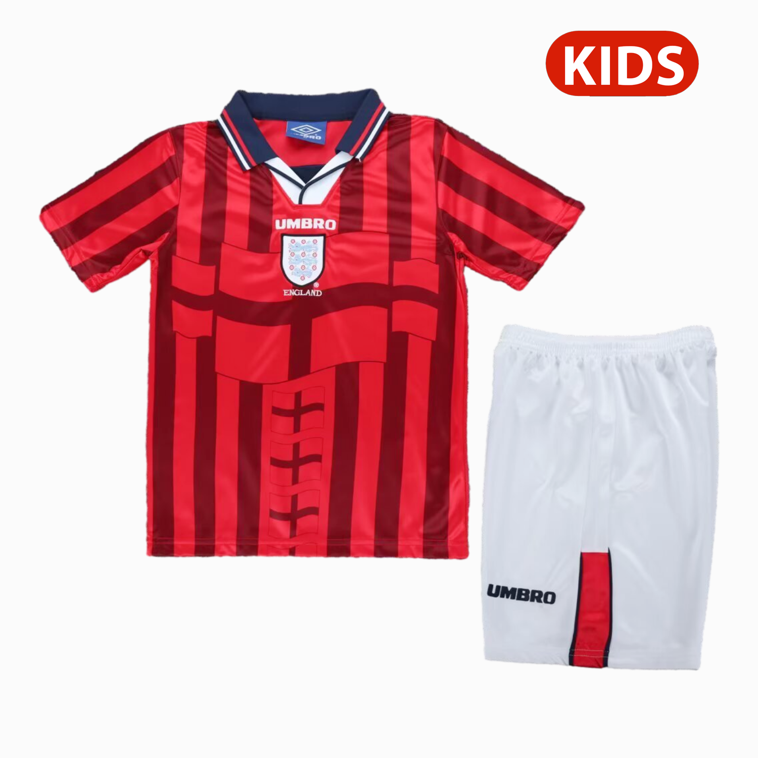AlphaJersey-Retro England 1998 Away Kids Kit