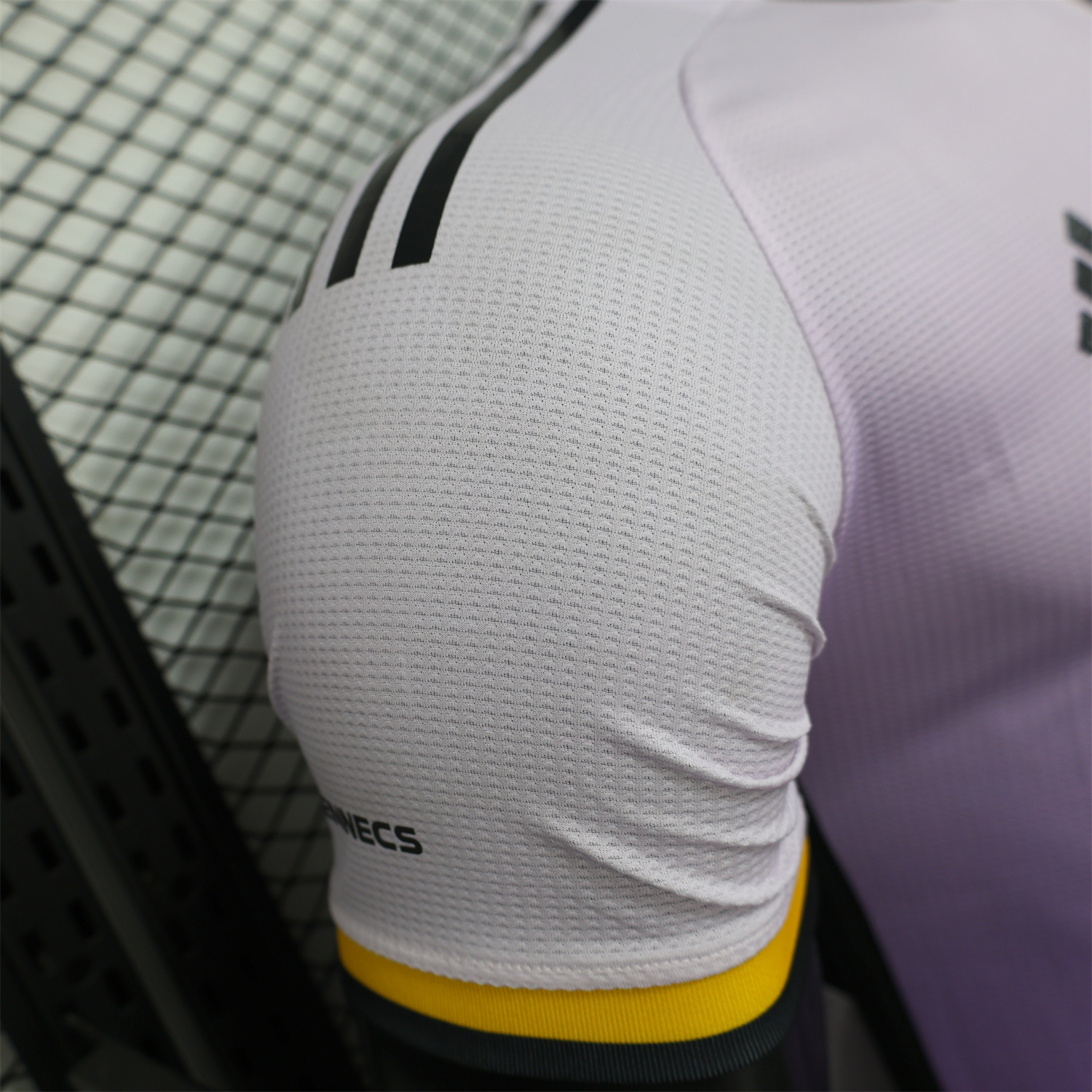 AlphaJersey-Algeria 25-26 White-purple Gradient Jersey with Black Chest Text - Player Version