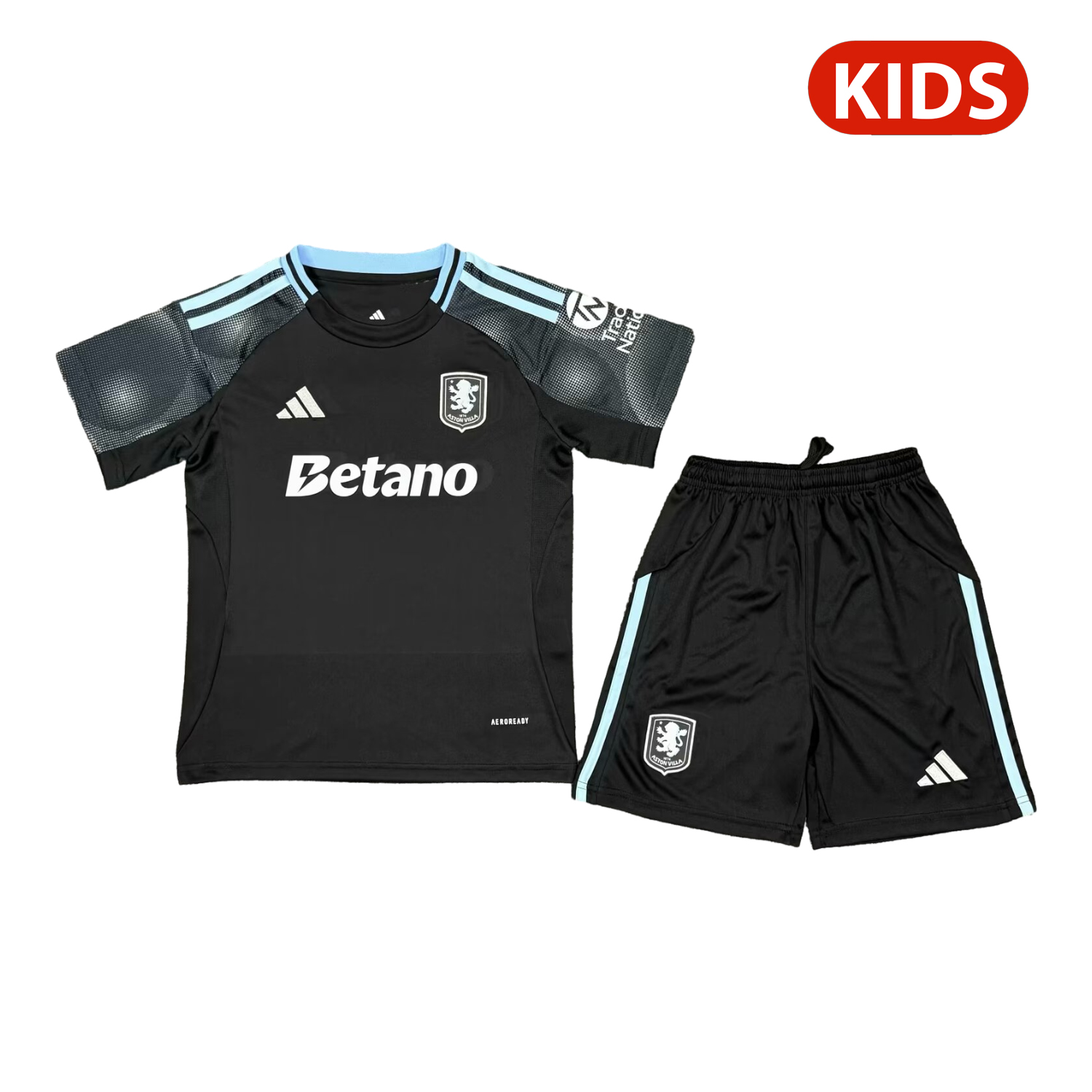 AJ-AlphaJersey-Aston Villa 25-26 Away Kids Kit