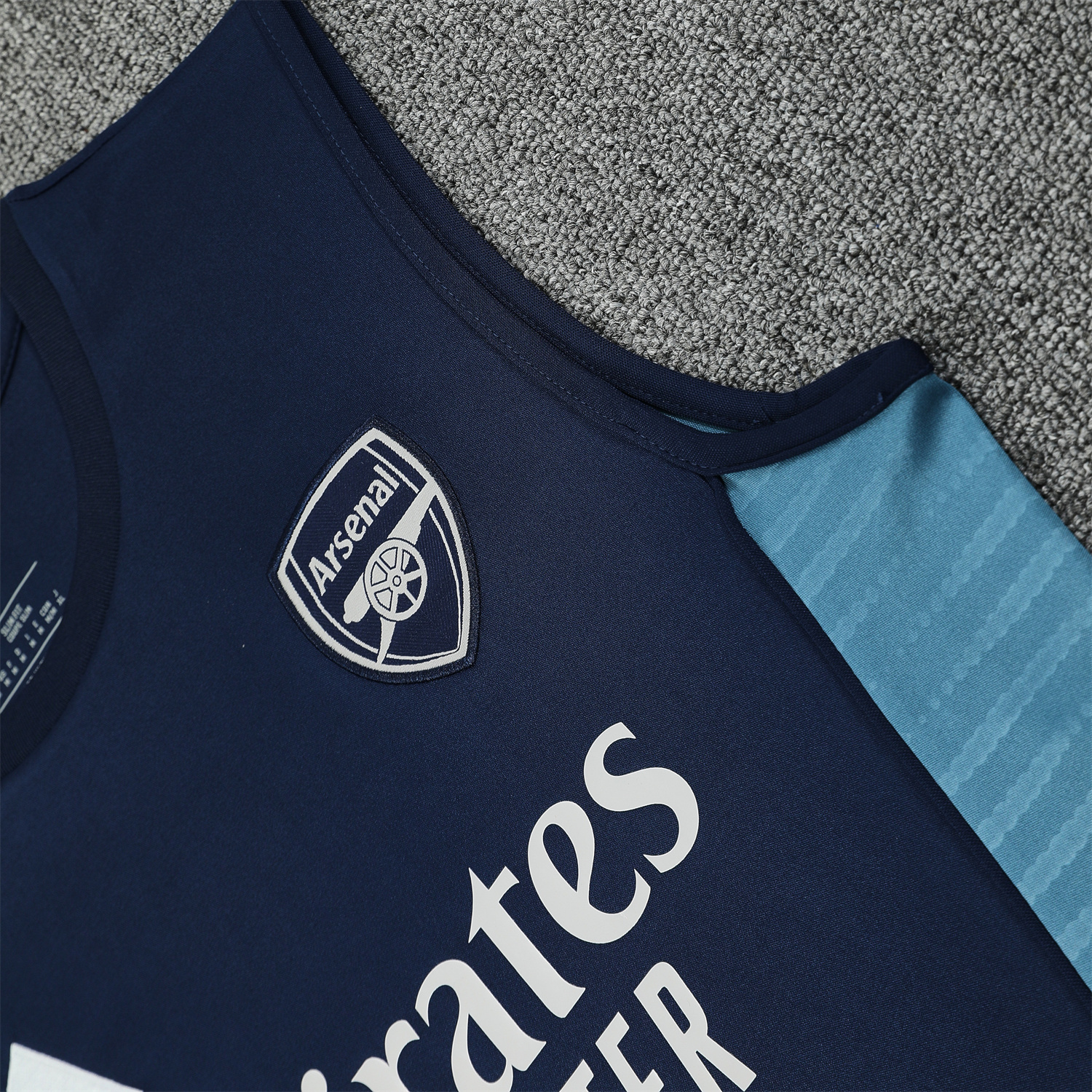 AlphaJersey-Arsenal 25-26 Vest Training Set - Deep Blue Vest and Shorts