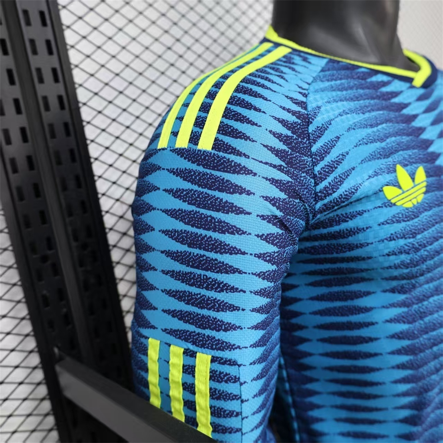 AlphaJersey-Colombia 2026 Away Blue Long Sleeves Jersey - Player Version