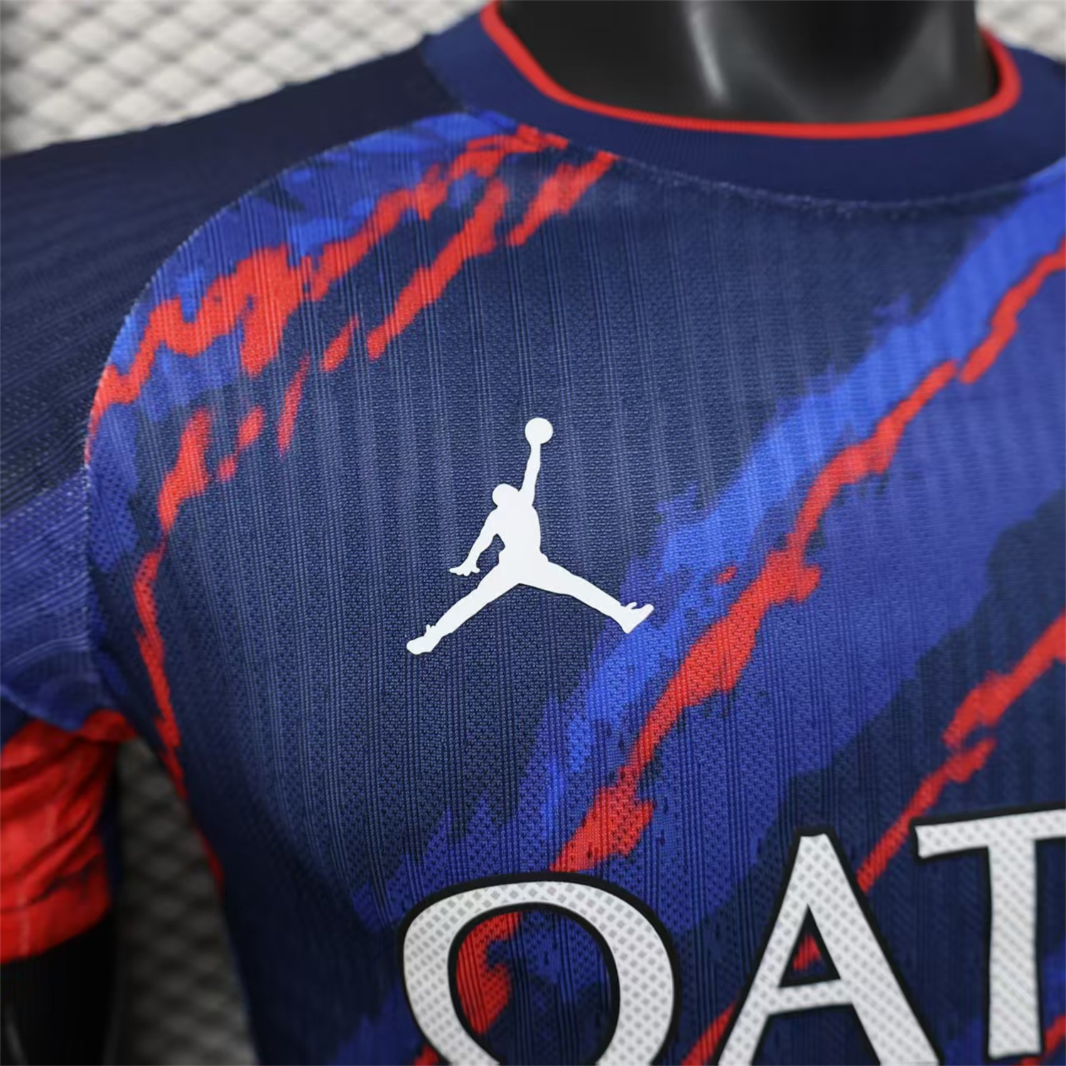 AlphaJersey-Paris Saint-Germain PSG X JD 25-26 Red Line Blue Special Edition Jersey - Player Version