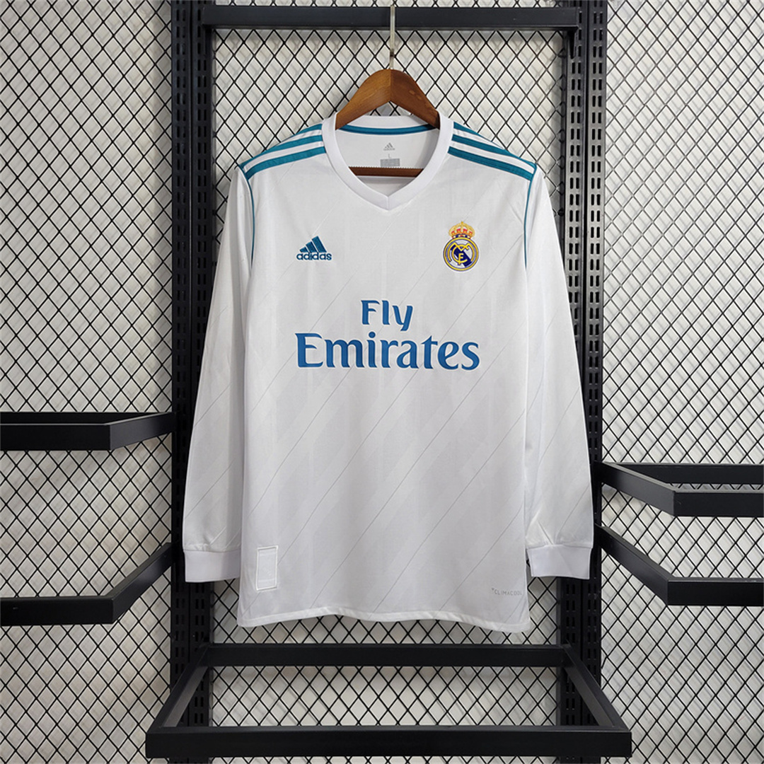 AlphaJersey-Real Madrid Retro 17-18 Home Long Sleeve Shirt