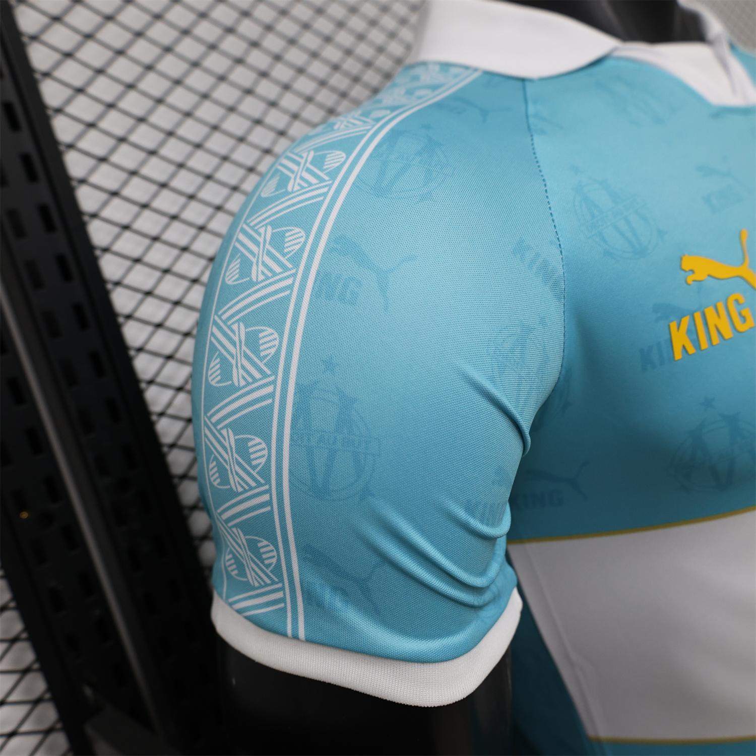 AlphaJersey-Marseille 25-26 Retro Style Blue Jersey -Player Version