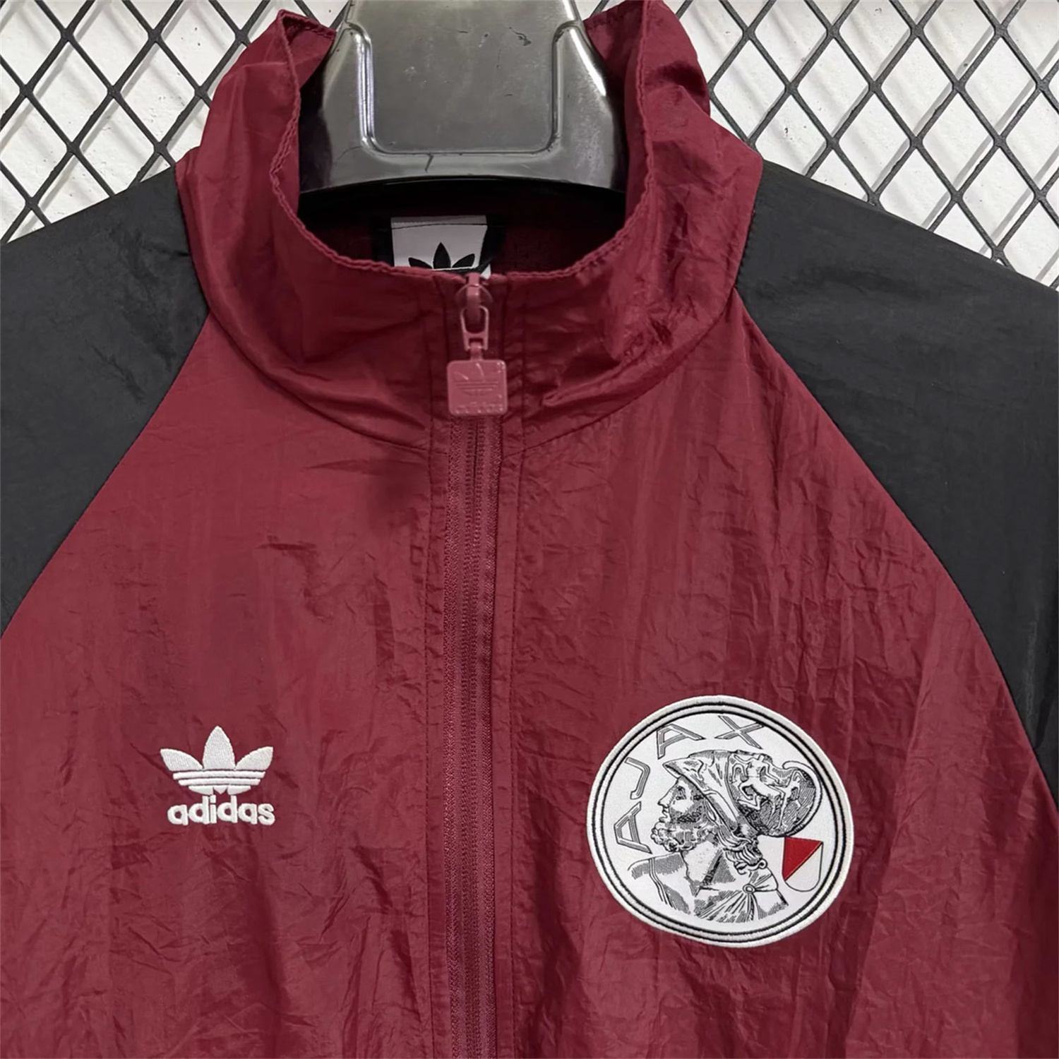 AlphaJersey-Ajax 25-26 Training Windbreaker Jacket - Wine Red