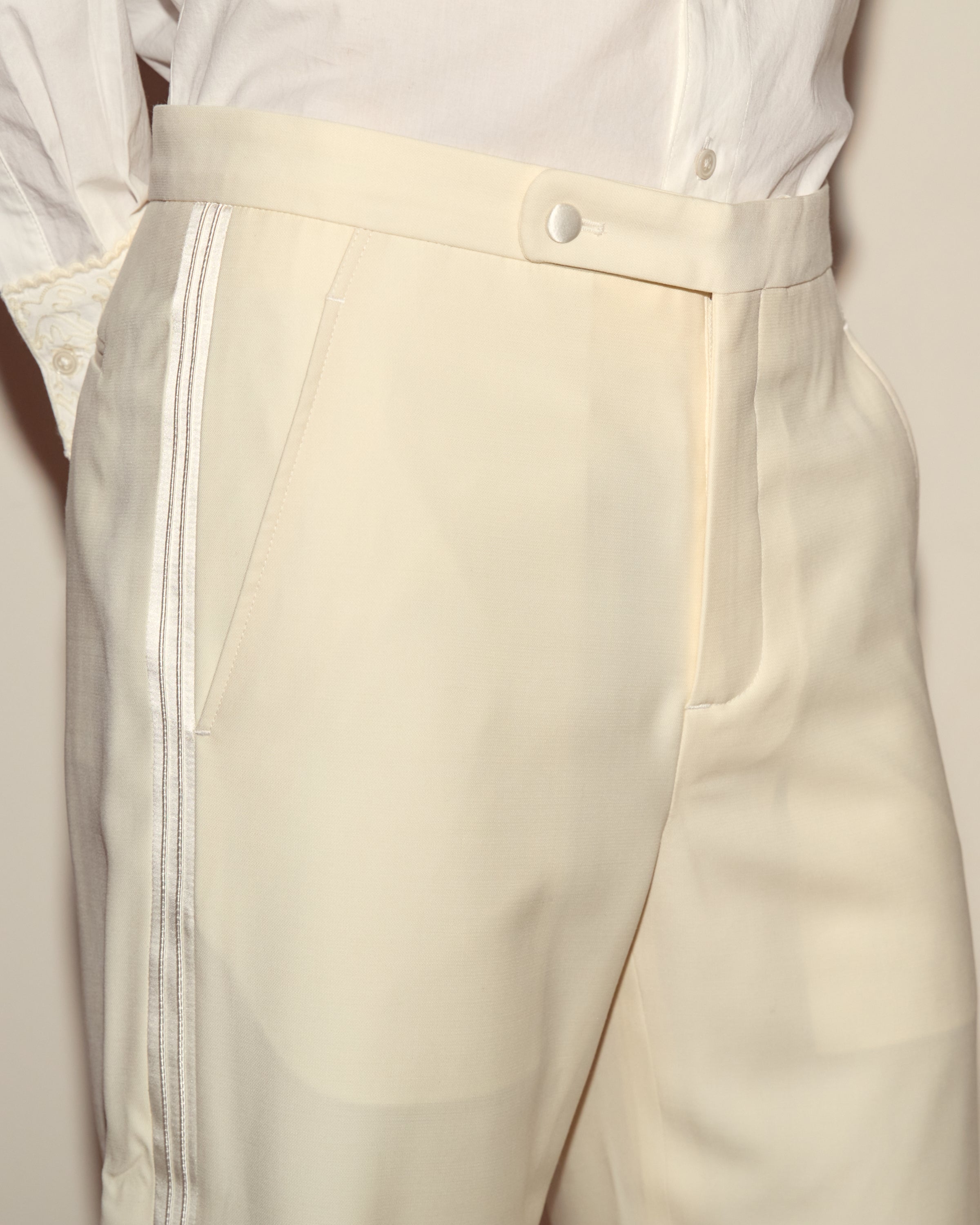 Meringue Smoking Trousers | Modern Menswear by yycbvcnbmmnbm