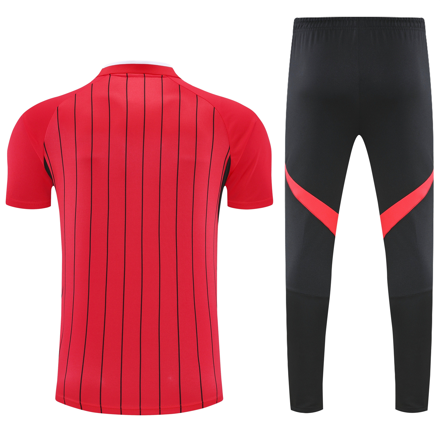 AlphaJersey-Manchester United 25-26 POLO Short-Sleeve Training Set - Red Top and Black Pants