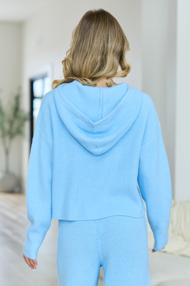 Kitt Blue Hoodie Lounge Sweater | Elegant Women's Fashion by coolavocek