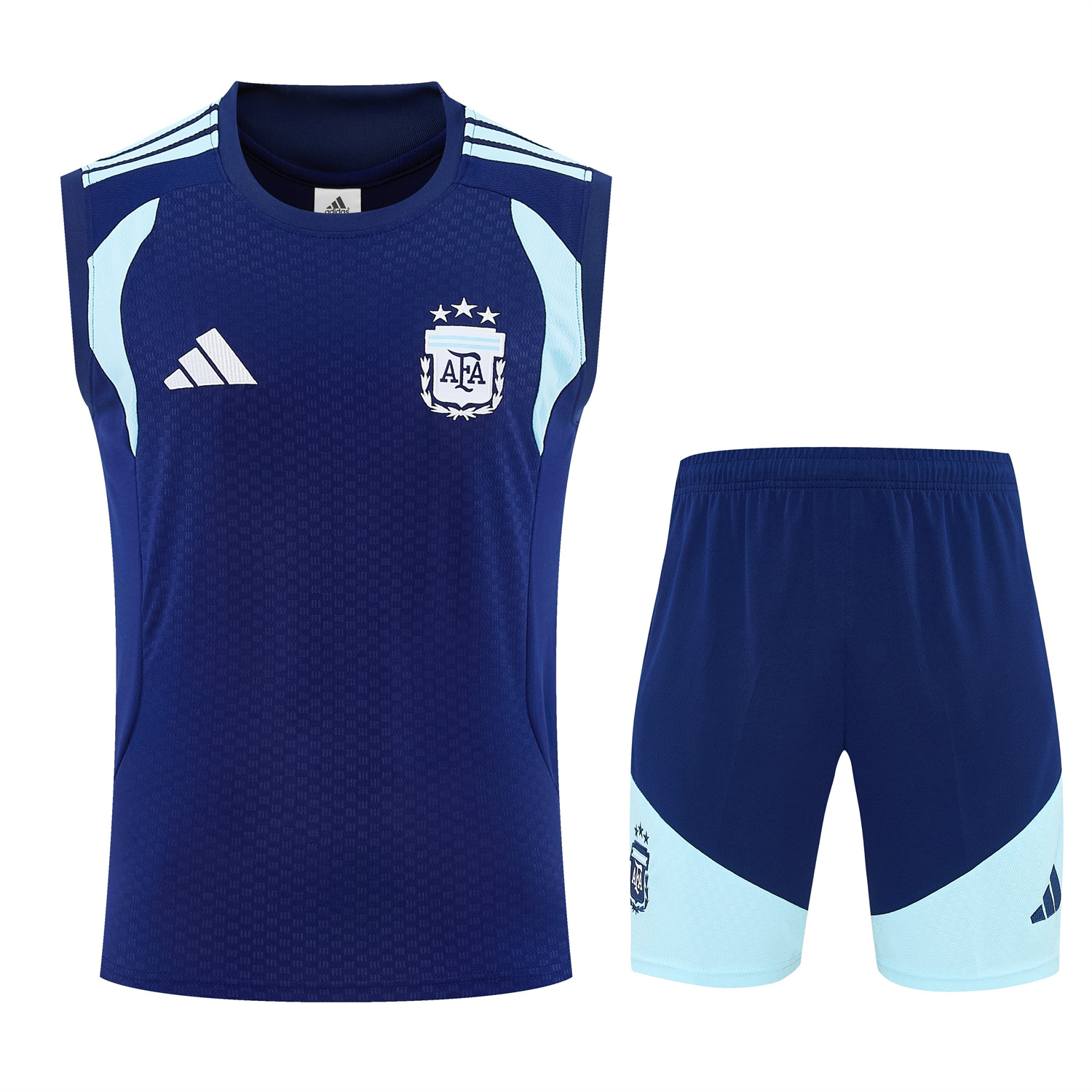 AlphaJersey-Argentina 2026 Vest Training Set - Dark Blue Vest and Shorts