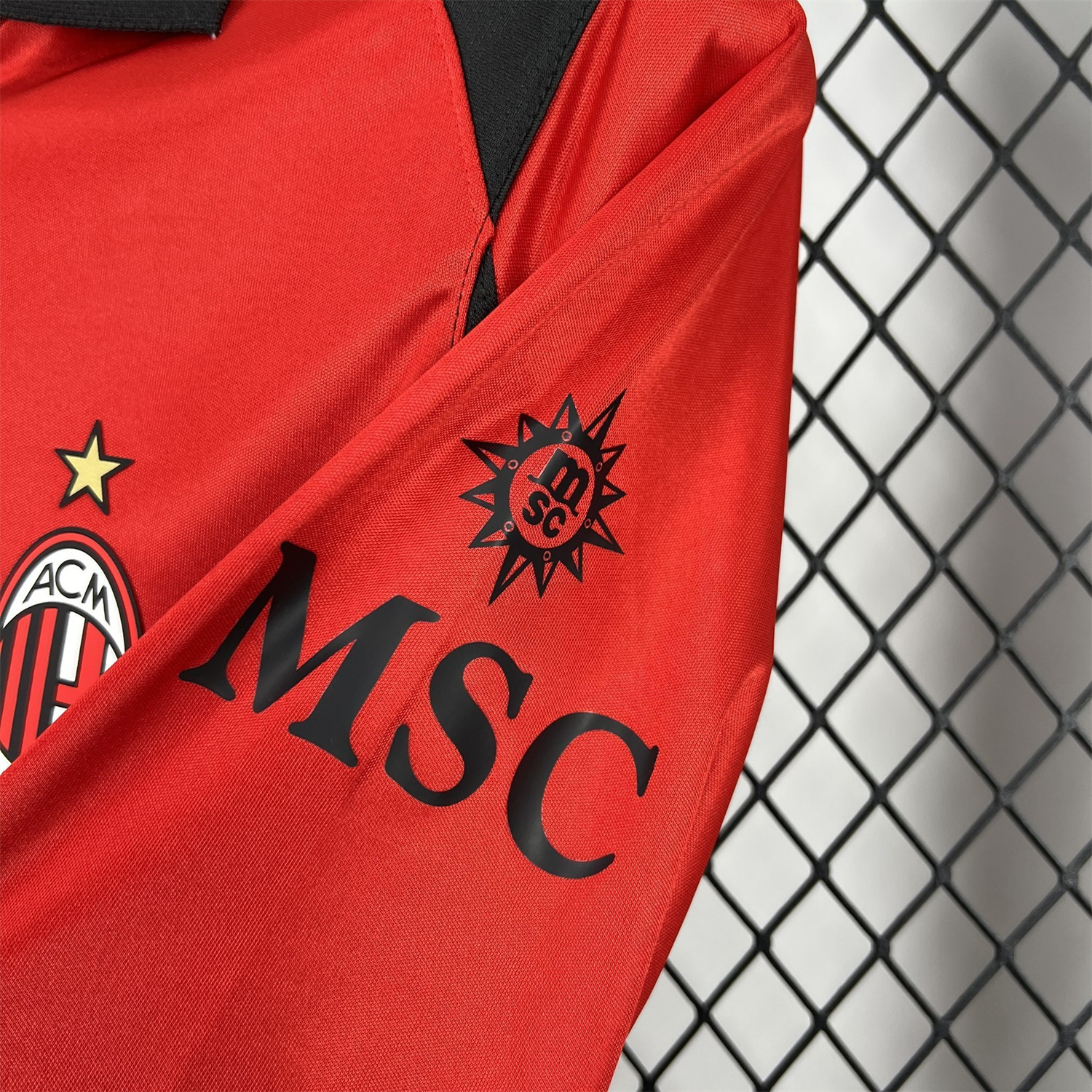 AlphaJersey-AC Milan 25-26 Fourth Red Long Sleeves Jersey - Fans Version