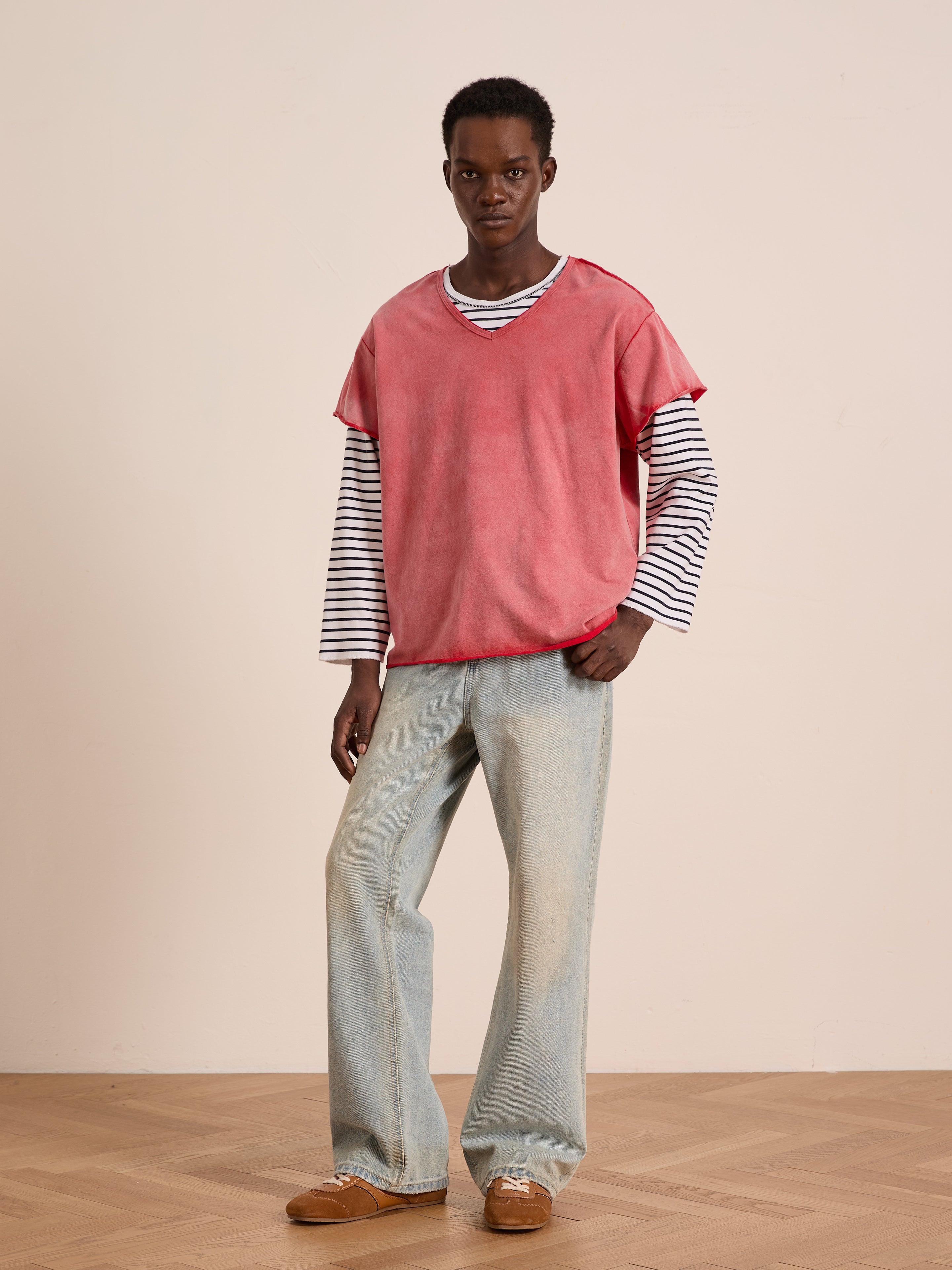 Double Layer LS Tee | Modern Menswear by yycbvcnbmmnbm