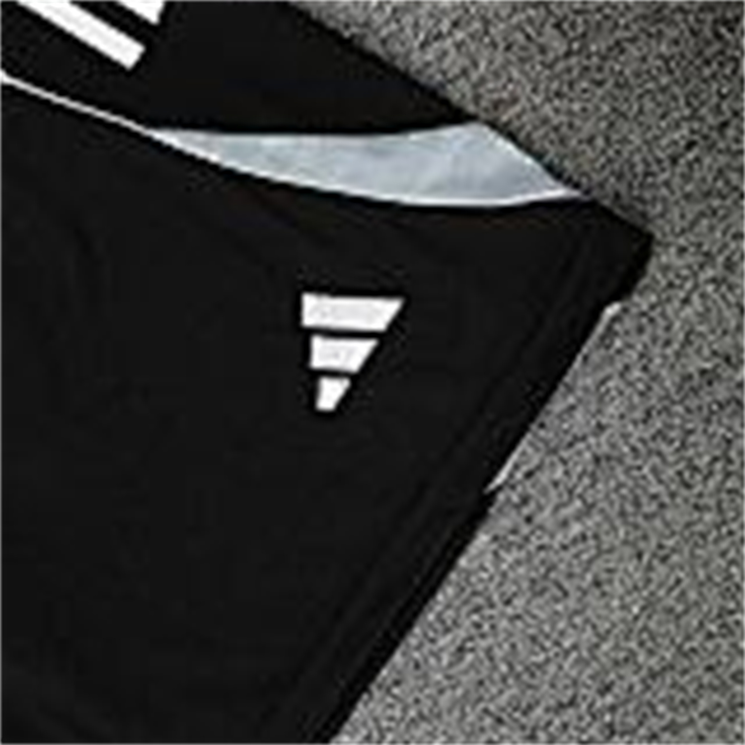 AlphaJersey-INT M.A.M 25-26 Short-Sleeve Training Set - Light Grey Stripes Black Top & Black Shorts