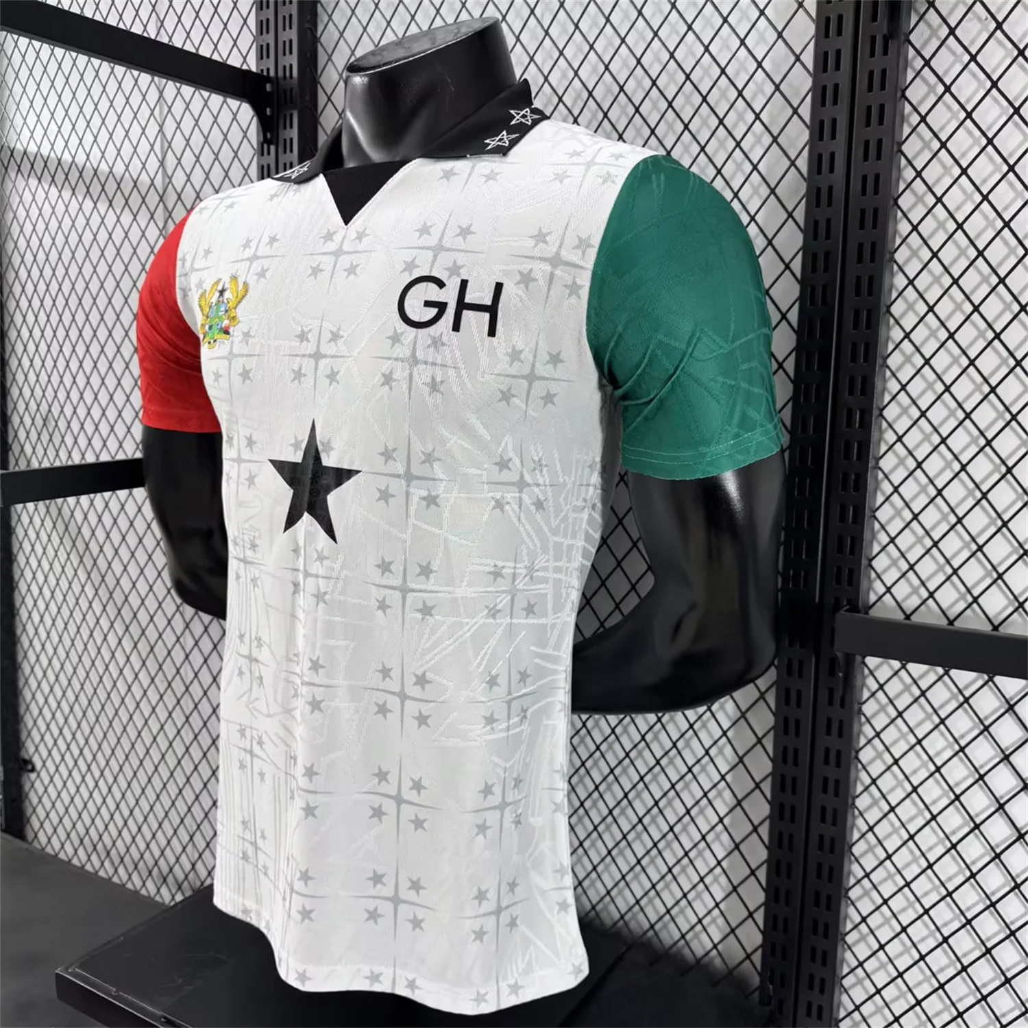 AlphaJersey-Ghana 2026 Coat Of Arms White Special Jersey - Player Version
