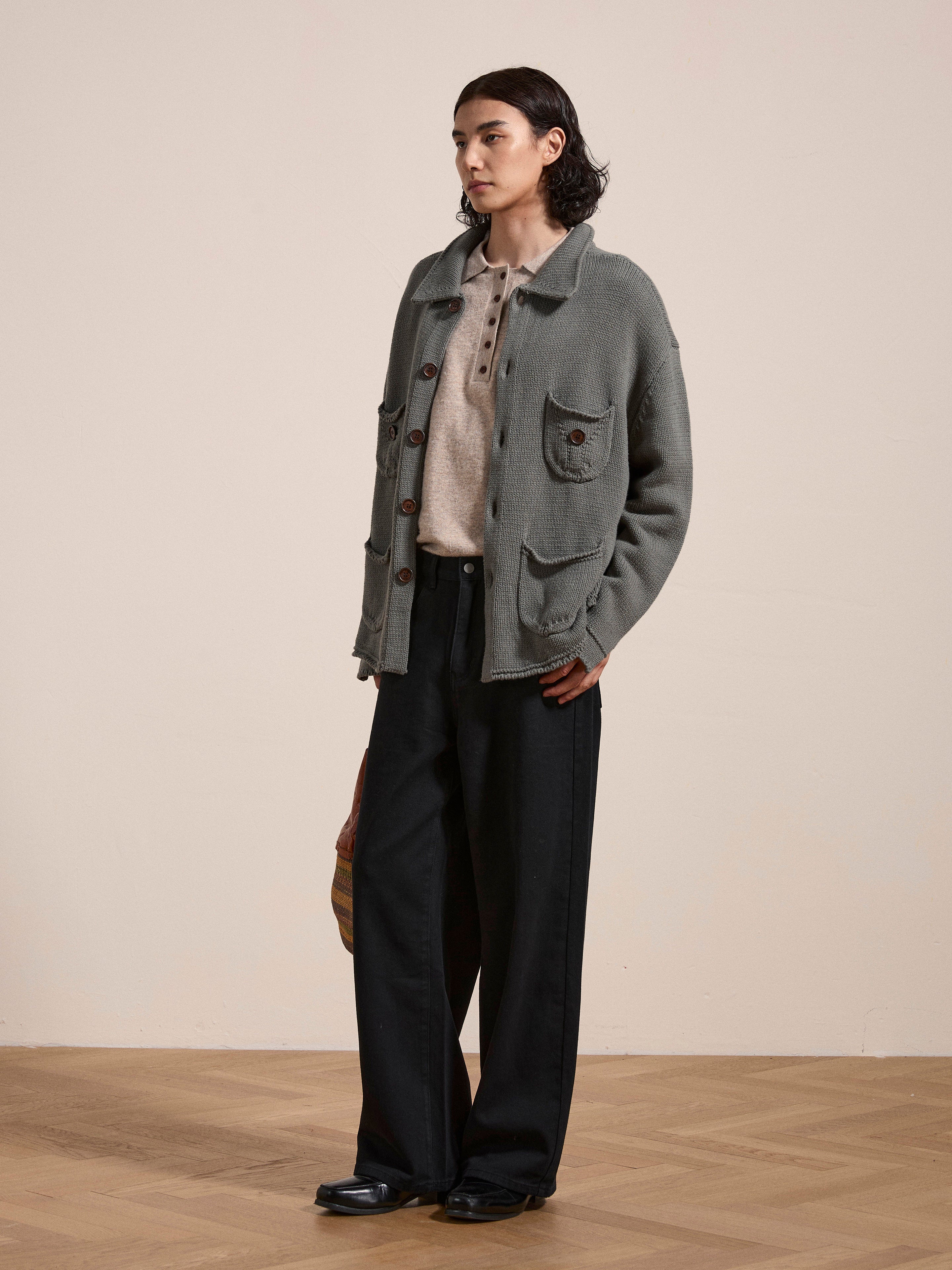 Hunter Knit Collared Cardigan | Modern Menswear by yycbvcnbmmnbm