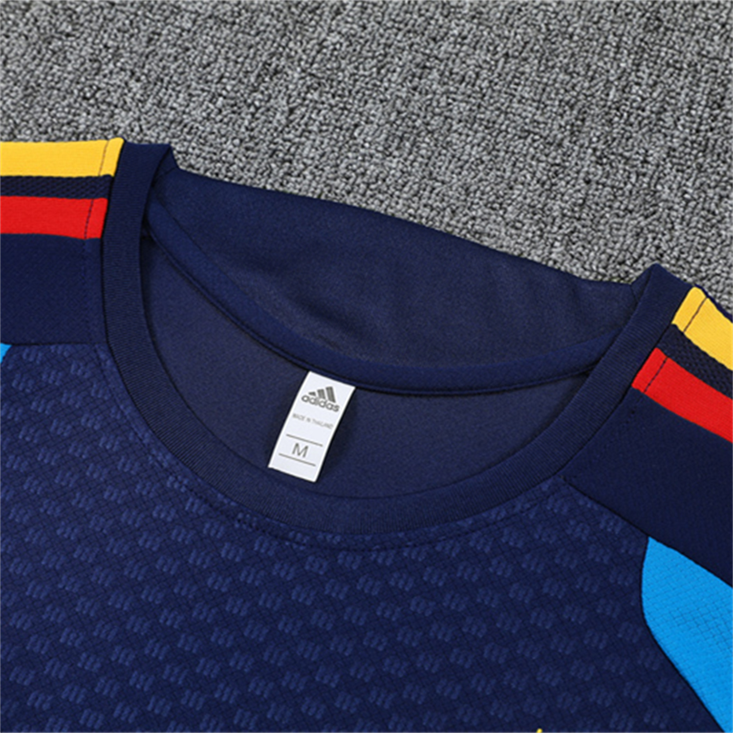 AlphaJersey-Spain 2026 Kids Short-Sleeve Training Set - Royal Blue Top & Shorts