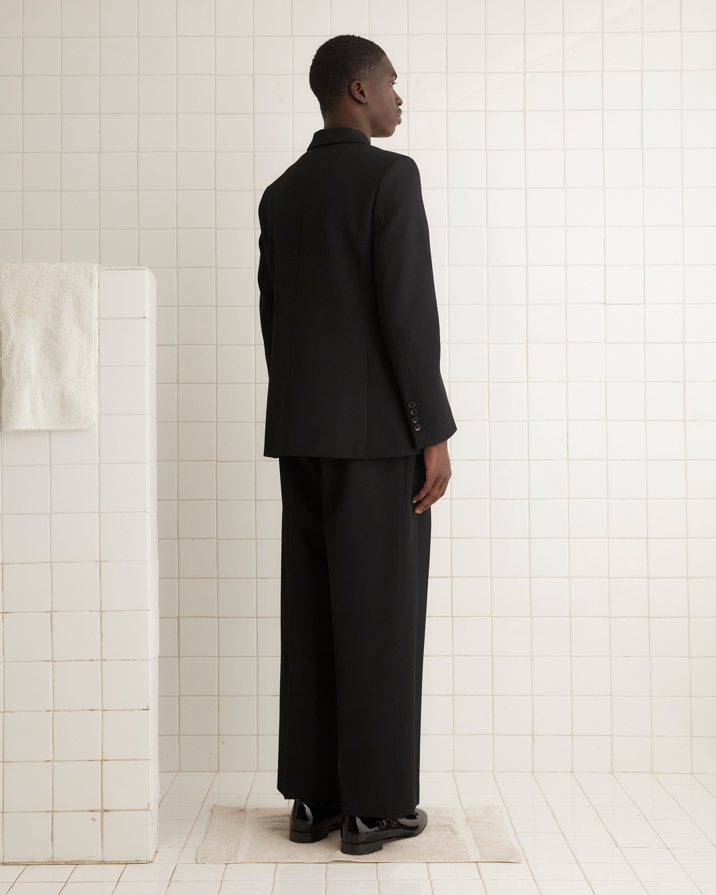 Riding Twill Suit Jacket - Black | Modern Menswear by yycbvcnbmmnbm