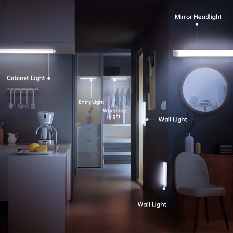200mah 400mah rechargeable led motion sensor night   area lighting wireless usb powered auto on motion detector under cabinet lighting warm   options   kitchen wardrobe   hallway stairs Product details 3