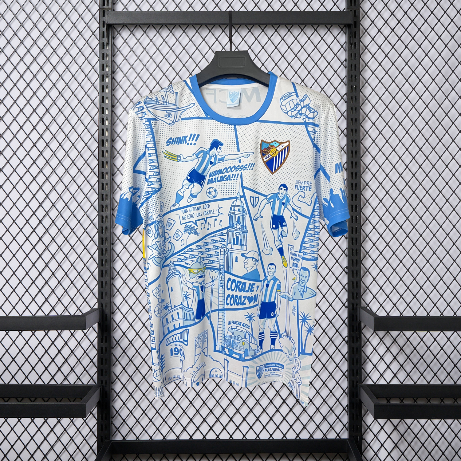 AlphaJersey-Malaga 25-26 Blue Graffiti Special Edition Jersey - Fans Version