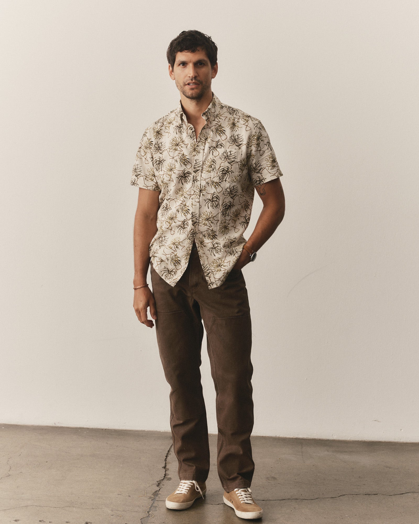 The Short Sleeve Jack in Dried Palms | Modern Menswear by yycbvcnbmmnbm