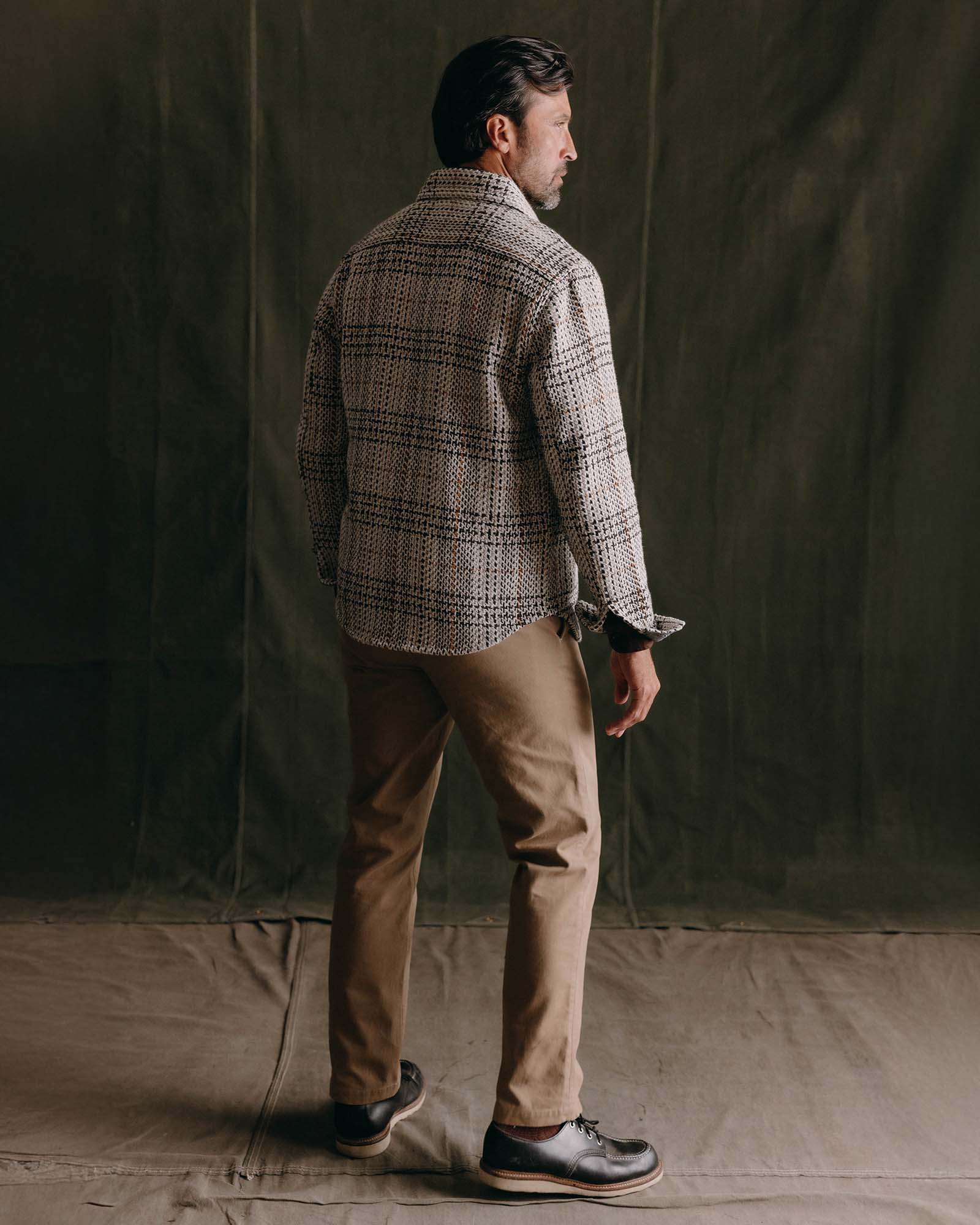 The Cutter Overshirt in Stone Plaid | Modern Menswear by yycbvcnbmmnbm
