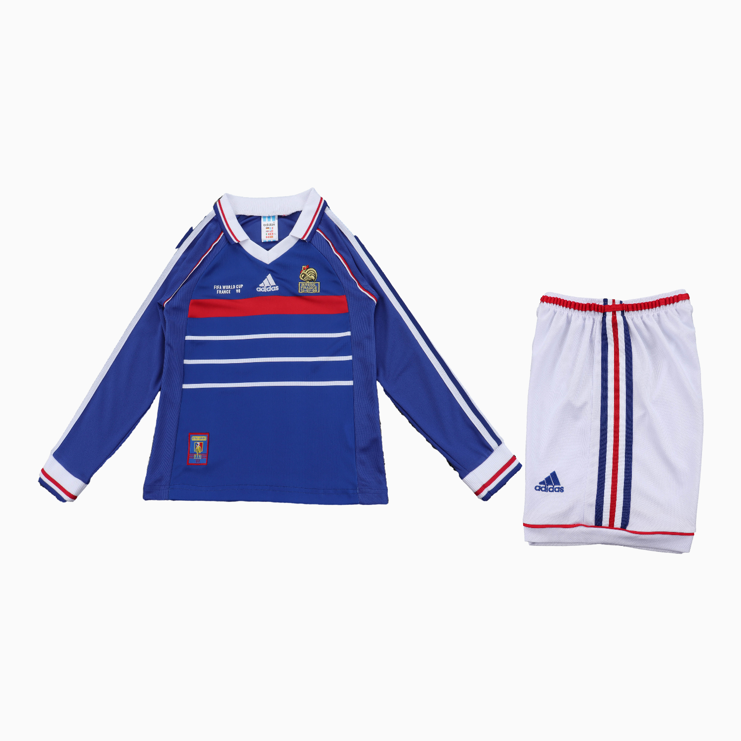 AlphaJersey-Retro France 1998 Home Long Sleeves Kids Kit