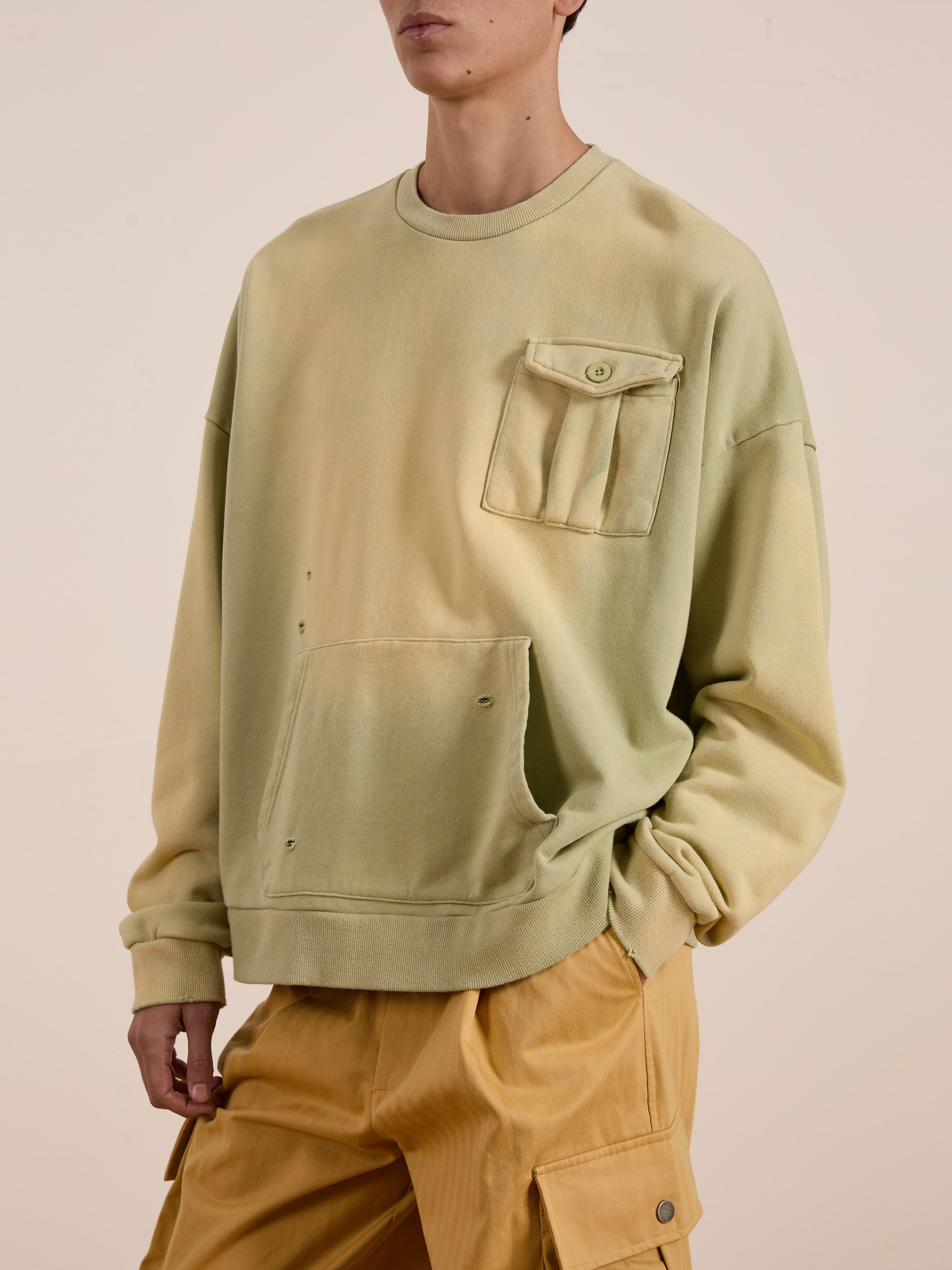 Faded Pocket Crewneck | Modern Menswear by yycbvcnbmmnbm