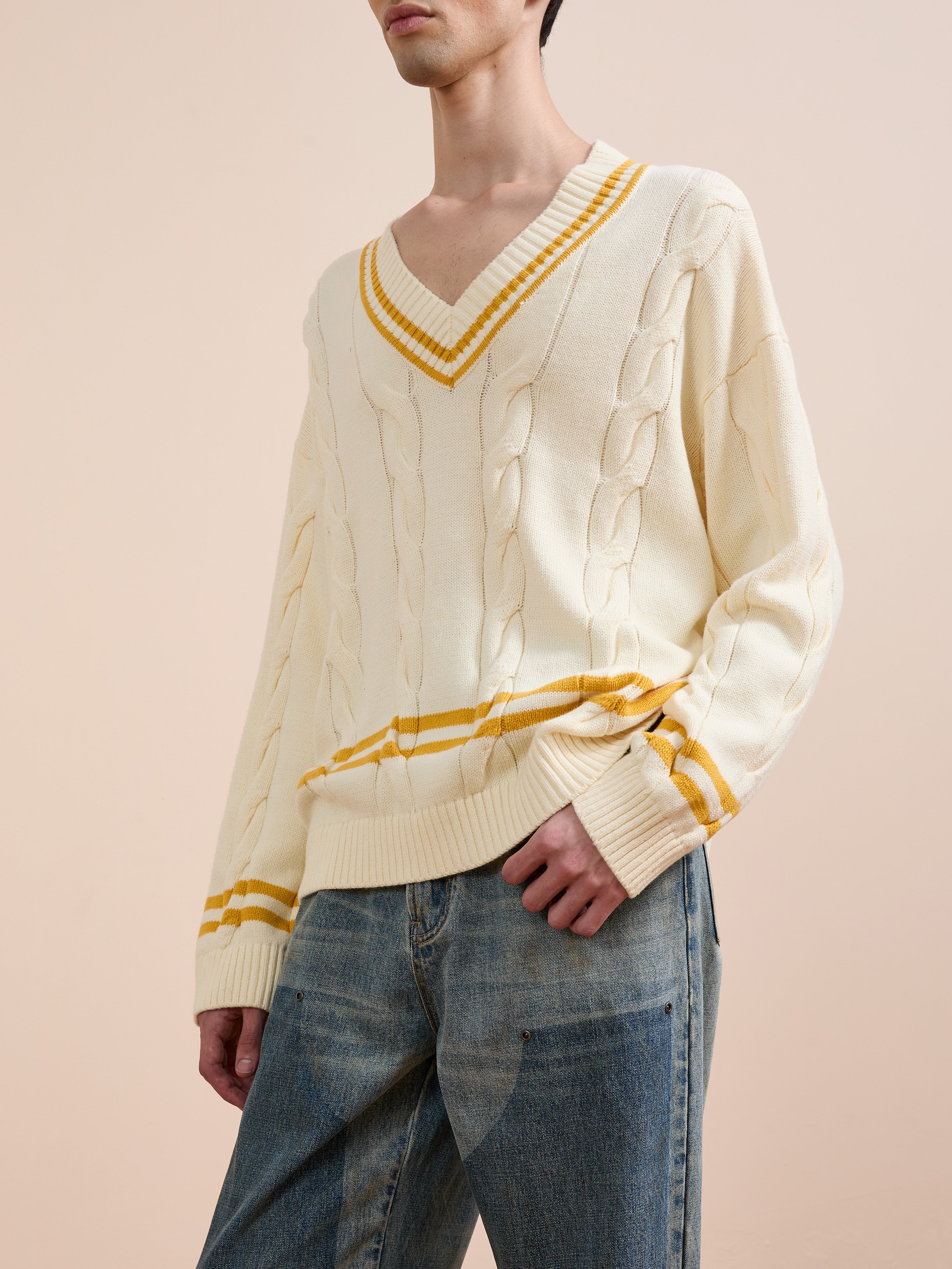 V-Neck Cricket Sweater | Modern Menswear by yycbvcnbmmnbm