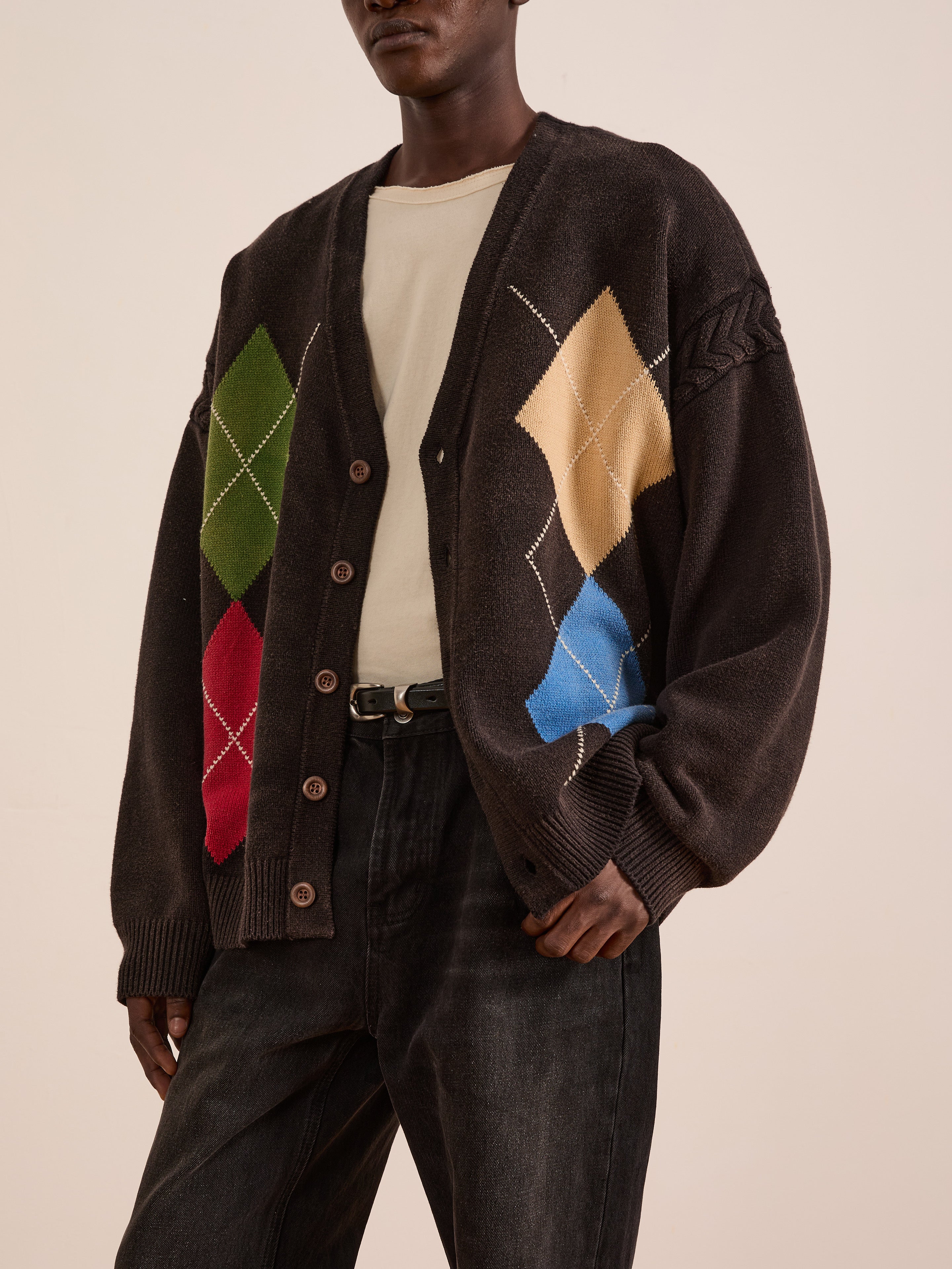 Argyle Knit Cardigan | Modern Menswear by yycbvcnbmmnbm