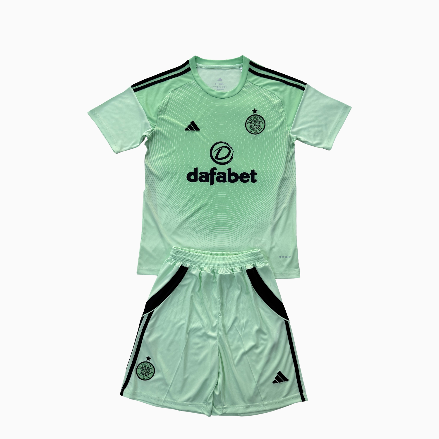 AlphaJersey-Celtic 25-26 Green Goalkeeper Men's Adult Jersey Set - Fans Version