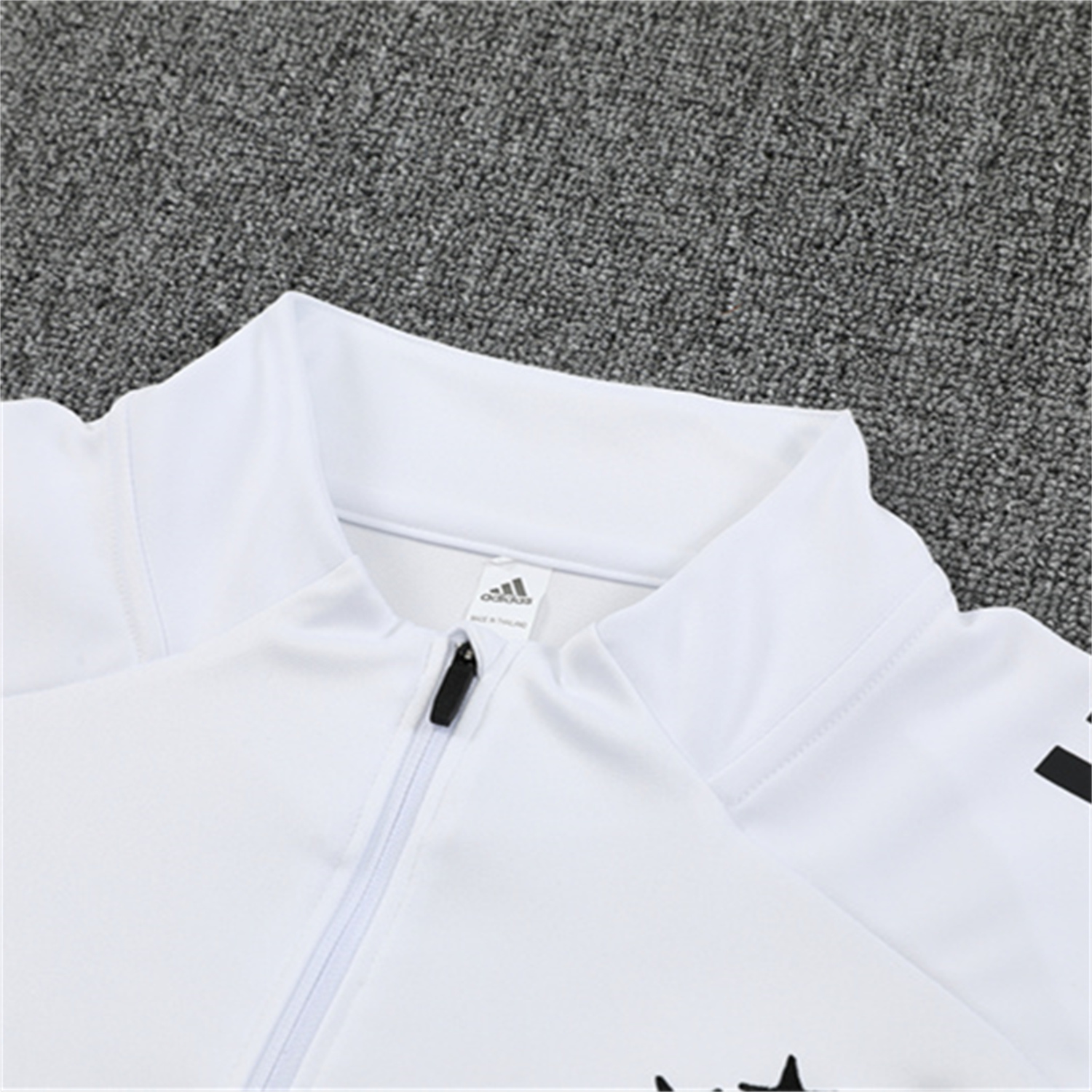 AlphaJersey-Germany 25-26 Kids Long Sleeve Training Set - White Top and Black Pants