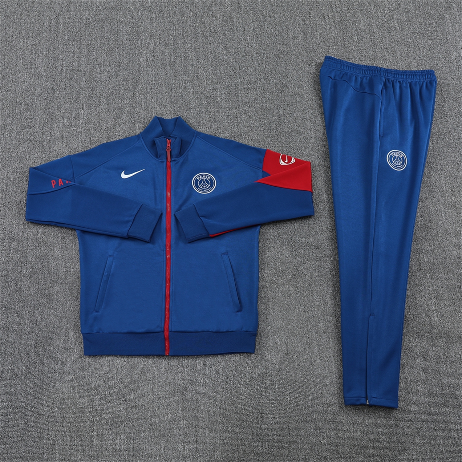 AlphaJersey-Paris Saint-Germain PSG 25-26 Jacket Training Tracksuit - Blue Jackets and Pants