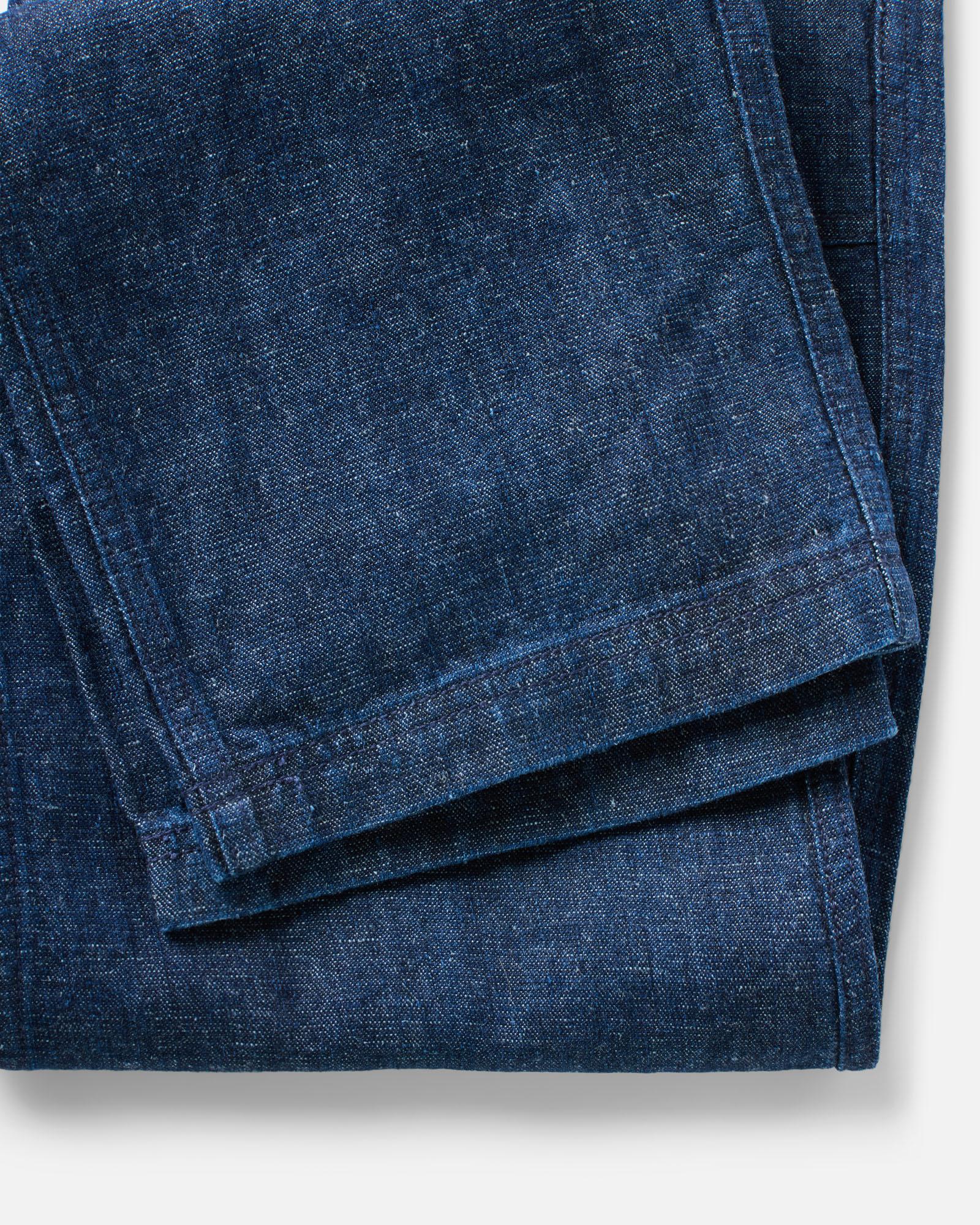The Breakwater Pant in Rinsed Indigo Hemp Denim | Modern Menswear by yycbvcnbmmnbm