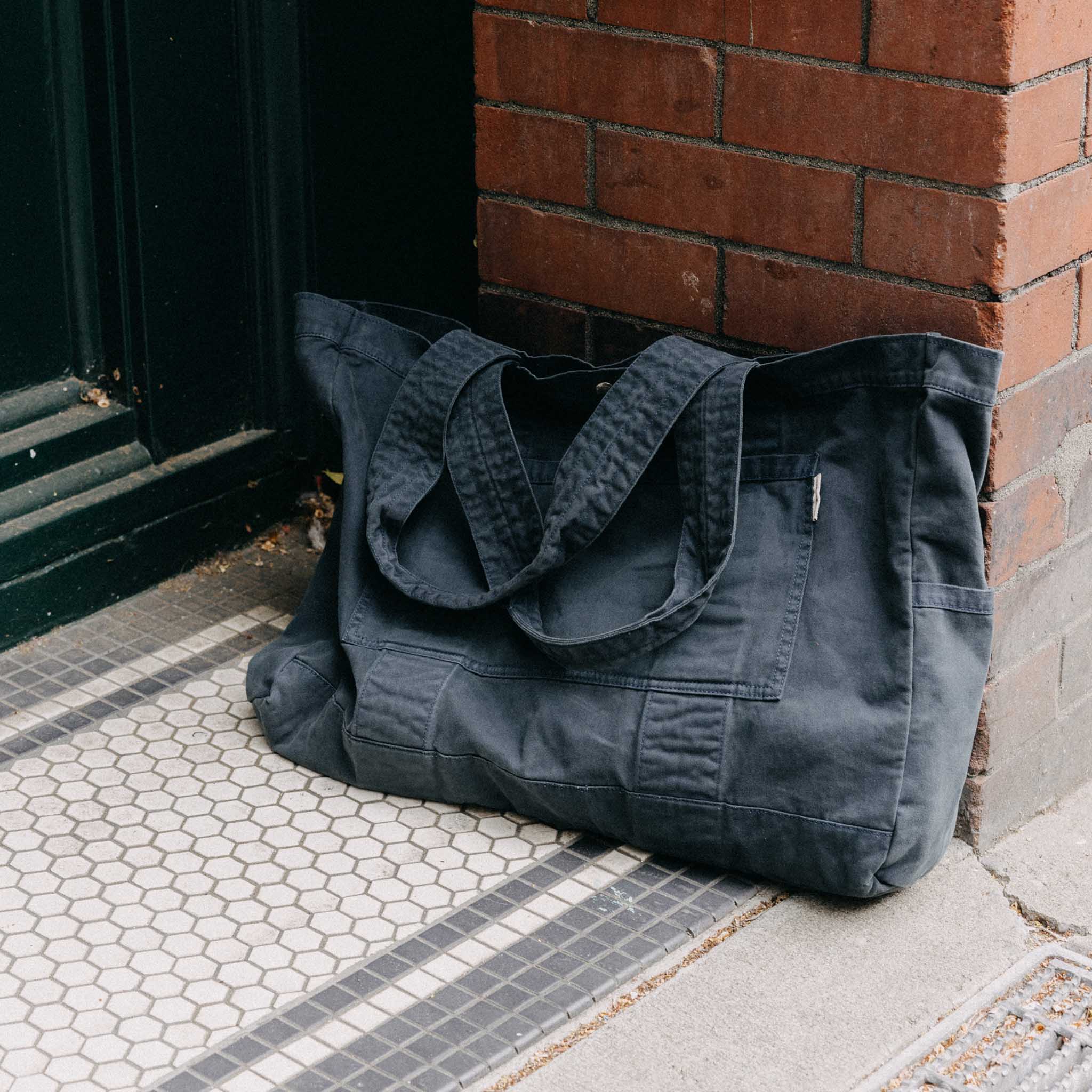 The Foundation Tote in Organic Navy | Modern Menswear by yycbvcnbmmnbm