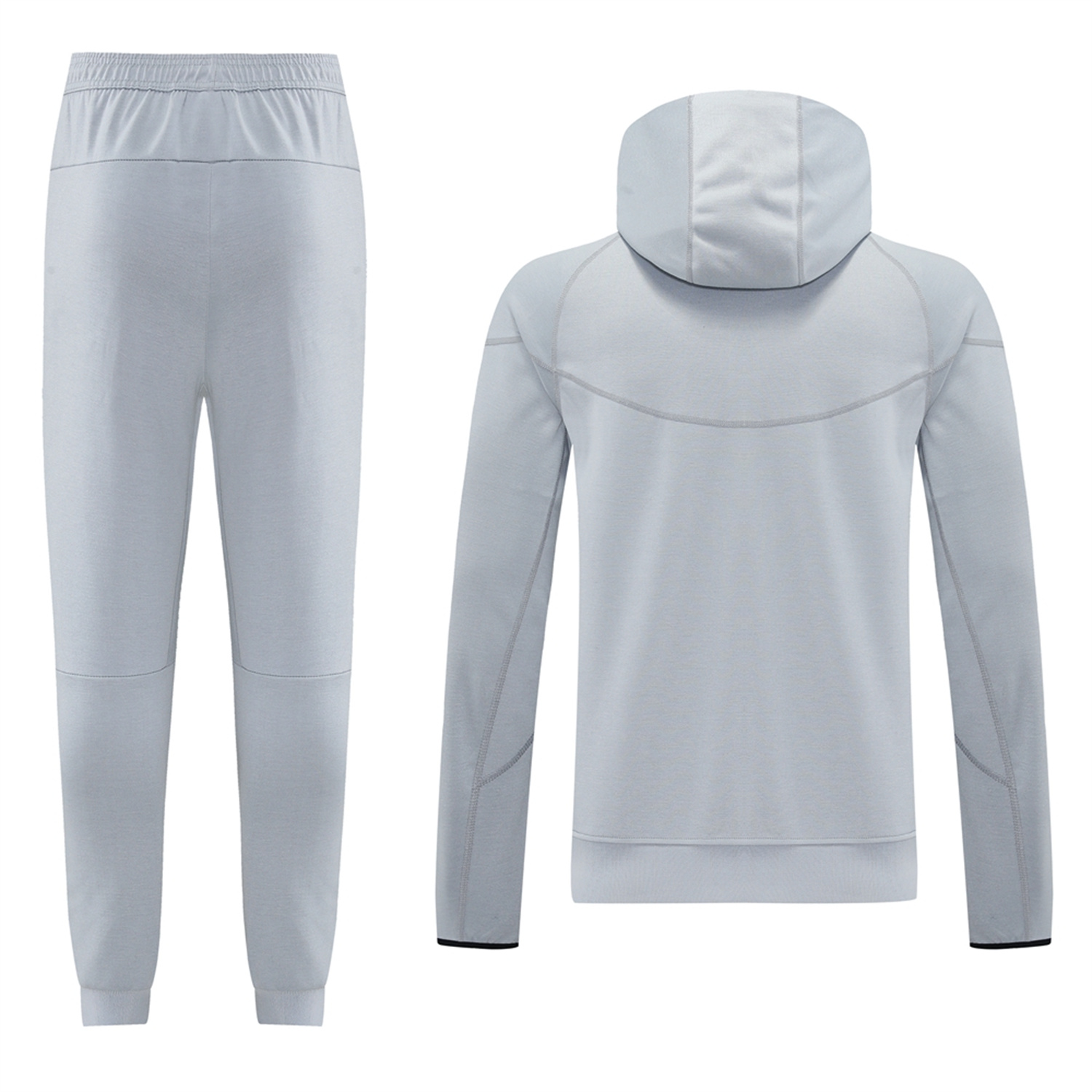 AlphaJersey-Barcelona 25-26 Hooded Jacket Training Tracksuit - Grey Jackets & Pants