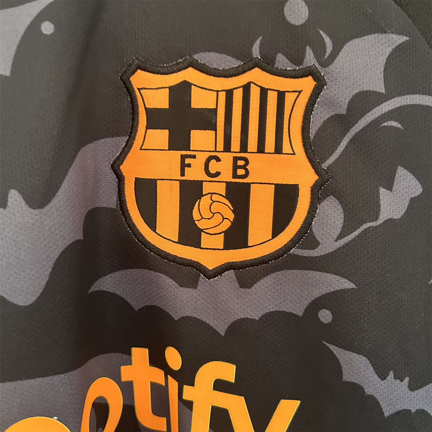 AlphaJersey-Barcelona 25-26 Halloween Pumpkin Silhouette Black Jersey - Fans Version