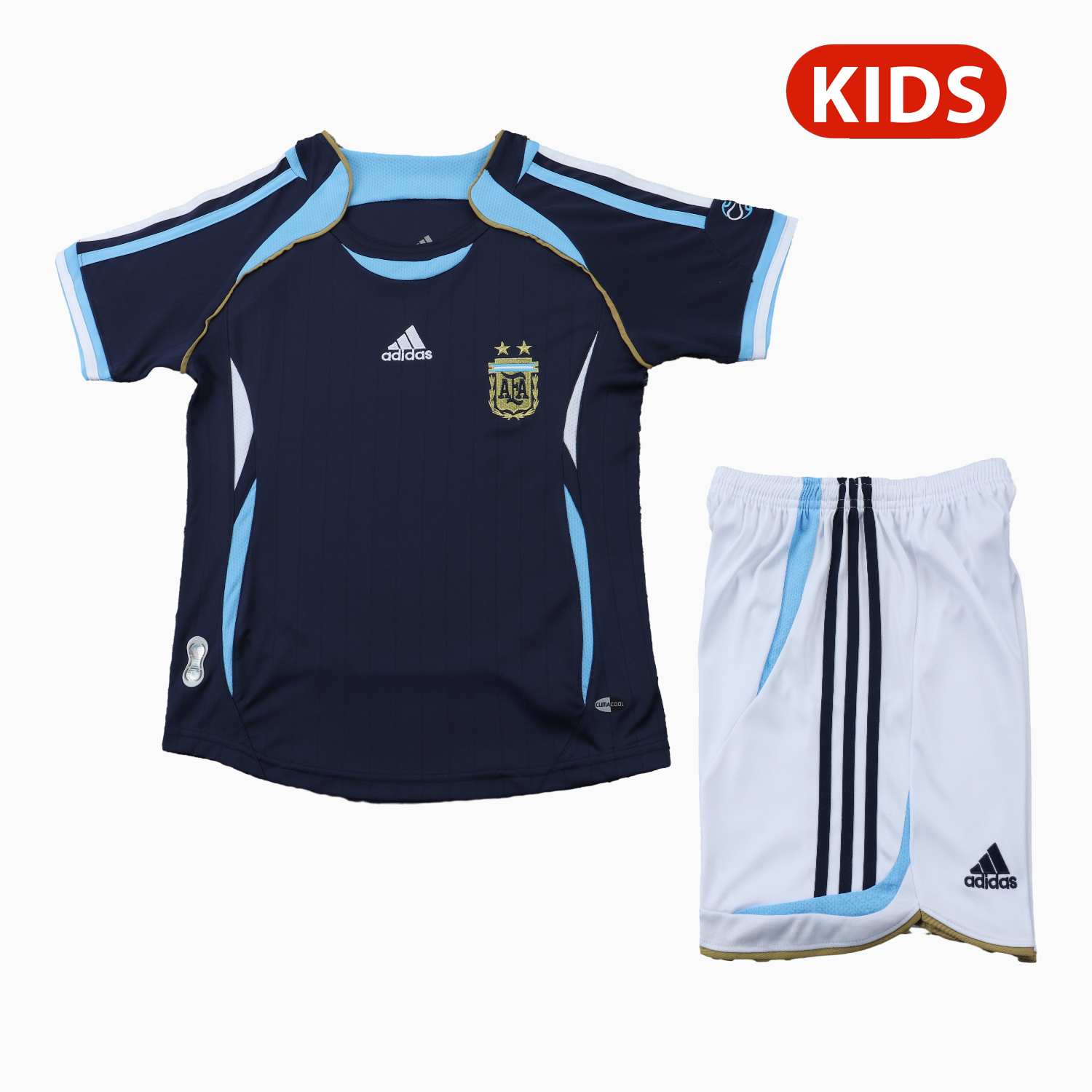 AlphaJersey-Retro Argentina 2006 Away Kids Kit