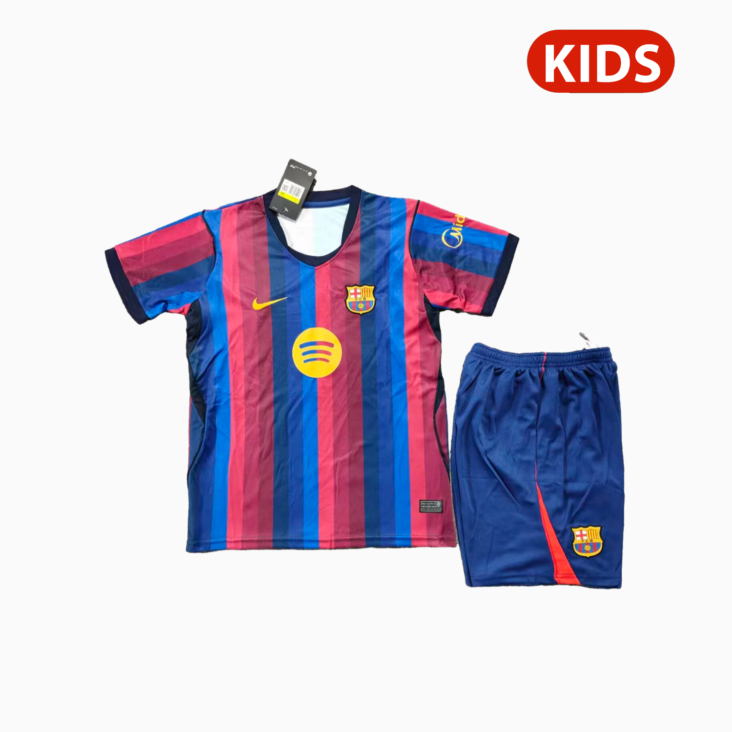 AJ-AlphaJersey-Barcelona 26-27 Home Kids Kit