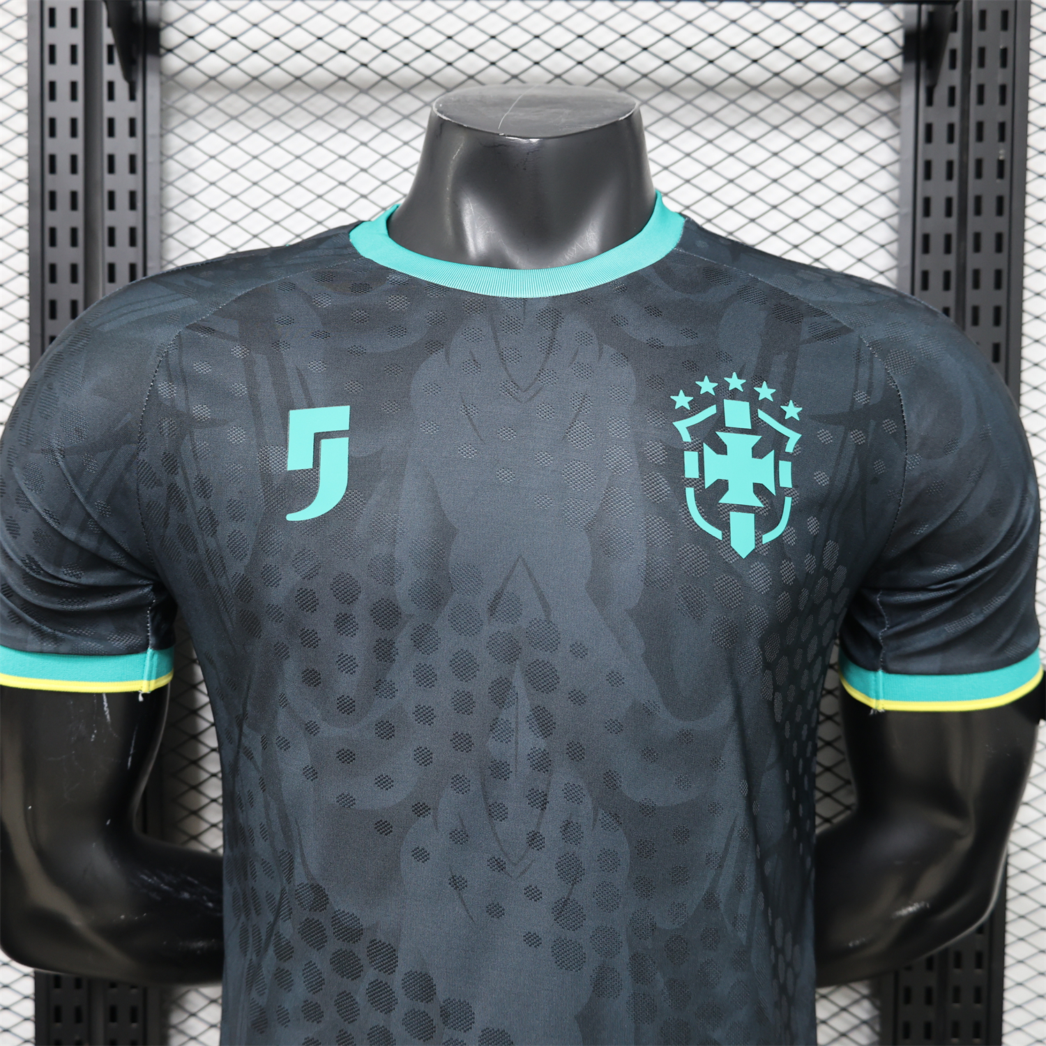 AlphaJersey-Brazil 2026 Black With Mint Green Special Jersey - Player Version