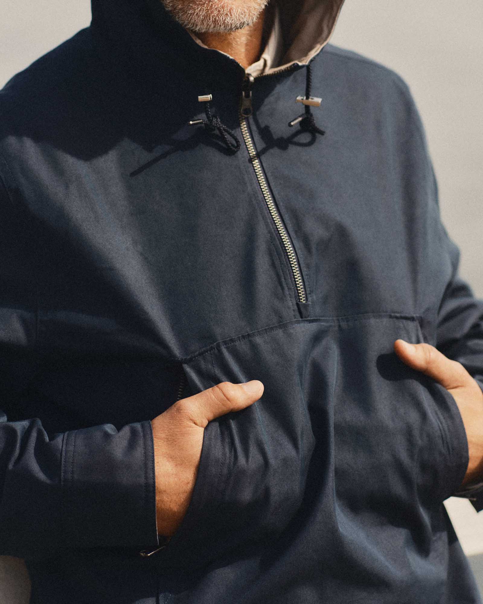 The Squall Anorak in Navy Twill | Modern Menswear by yycbvcnbmmnbm