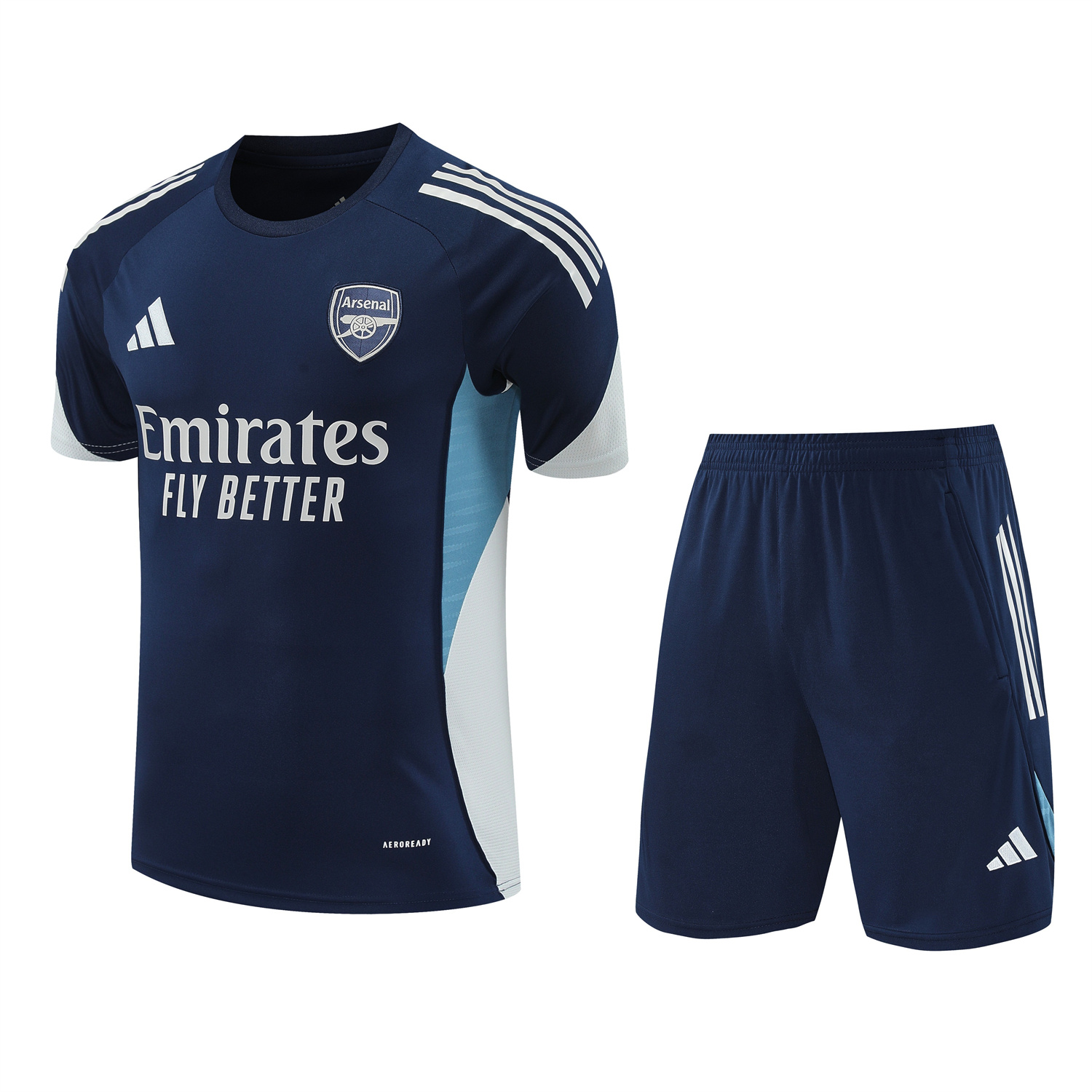 AlphaJersey-Arsenal 25-26 Short-Sleeve Training Set - Deep Blue Top & Shorts