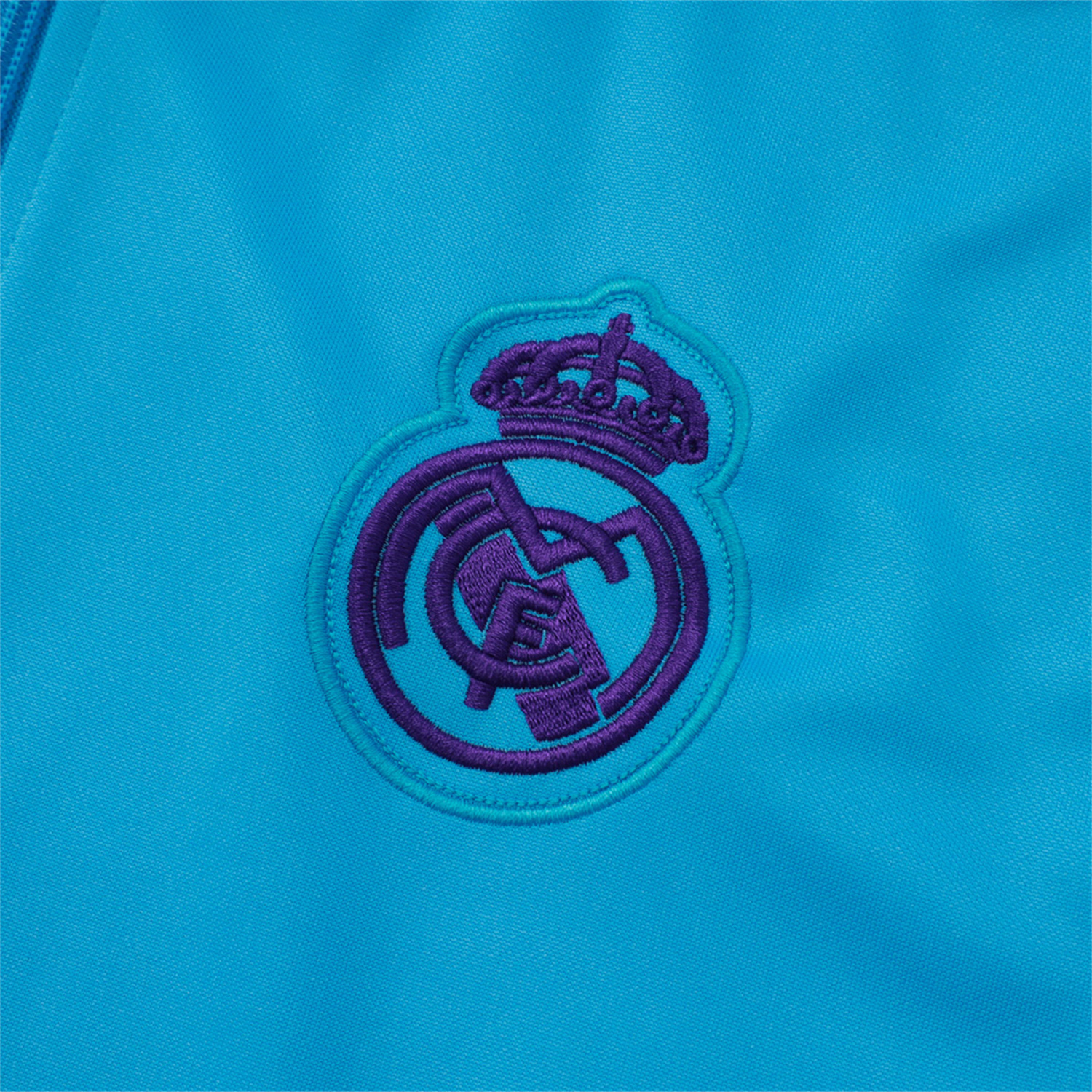 AlphaJersey-Real Madrid 25-26 Throwback Trefoil Jacket Training Tracksuit - Blue Jackets & Purple Pants