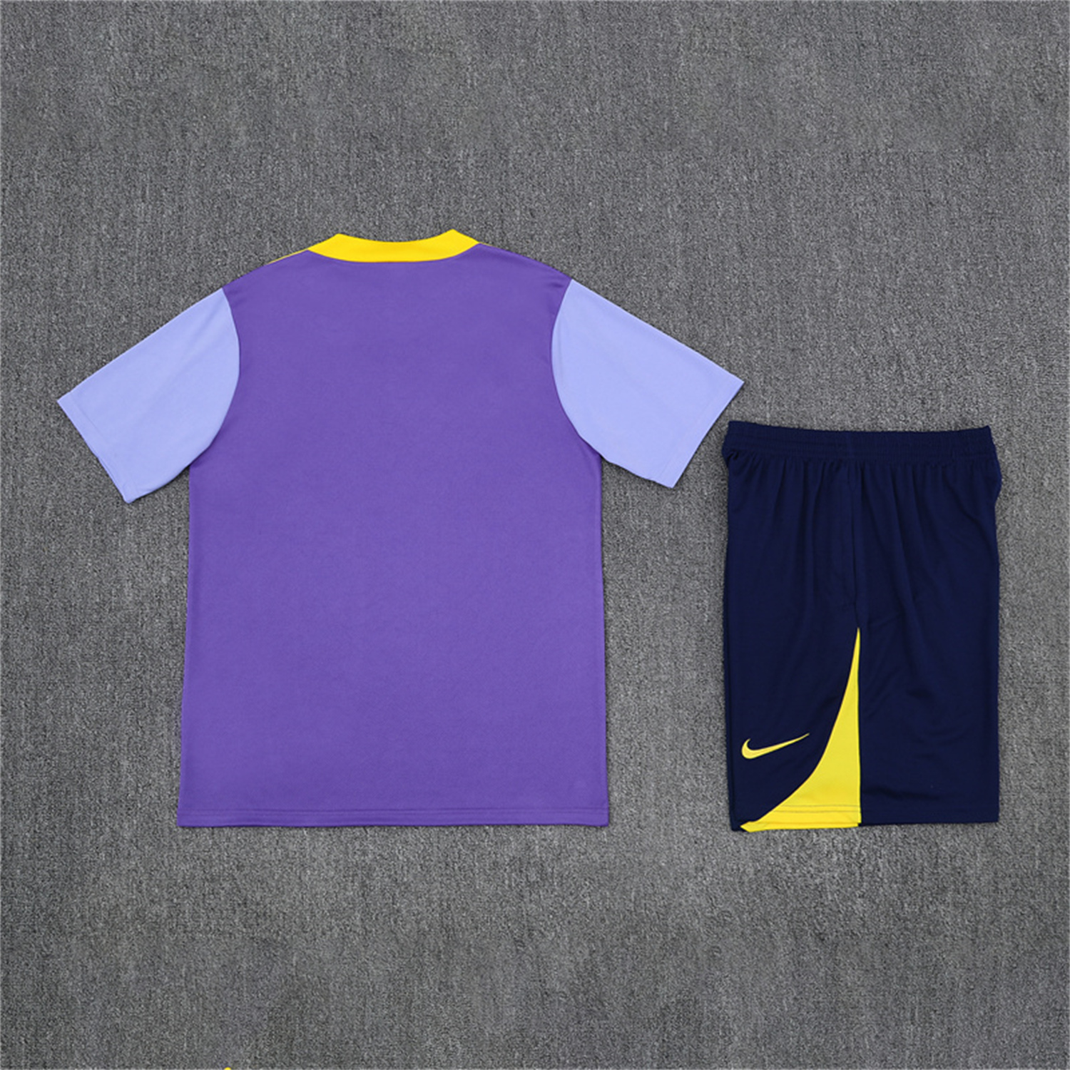 AlphaJersey-Atletico Madrid 25-26 Short-Sleeve Training Set - Purple Top & Royal Blue shorts