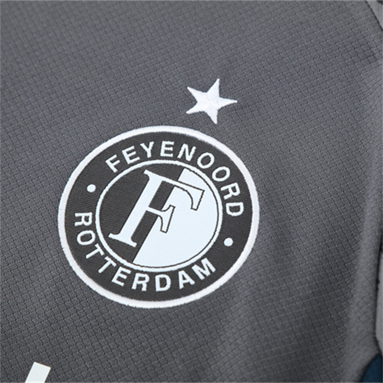 AlphaJersey-Feyenoord 25-26 Kids Short-Sleeve Training Set - Dark Gray Top & Dark Gray Shorts