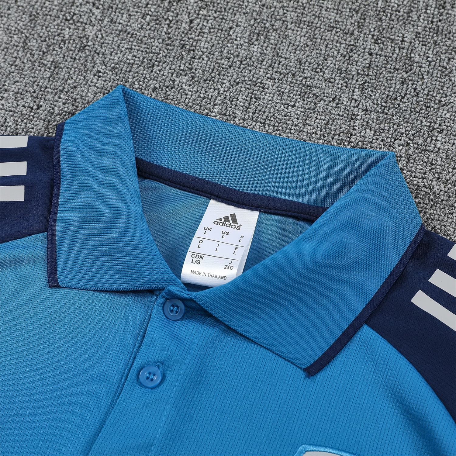 AlphaJersey-Arsenal 25-26 POLO Short-Sleeve Training Set - Royal Blue Top and Deep Blue Pants