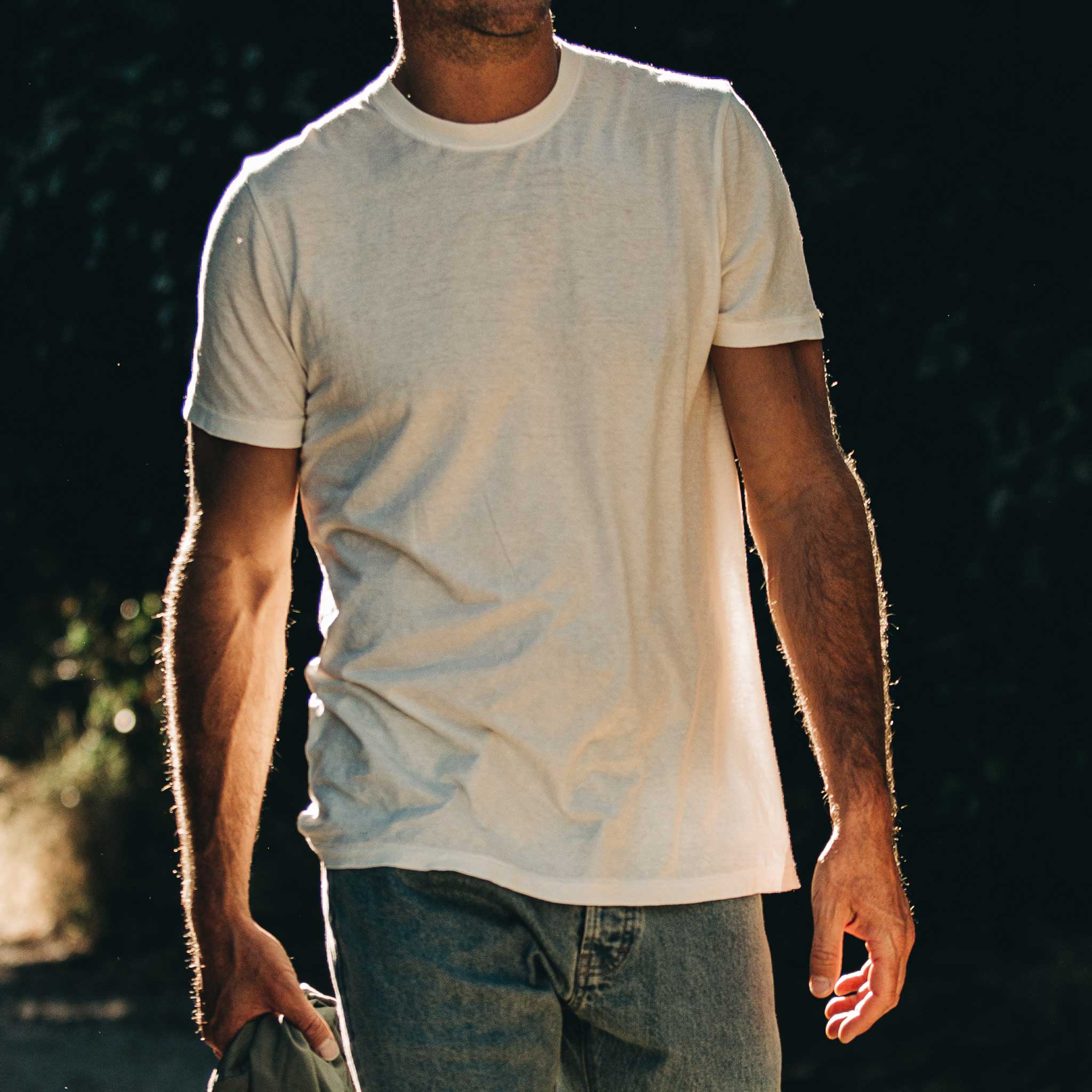 The Cotton Hemp Tee in Natural | Modern Menswear by yycbvcnbmmnbm